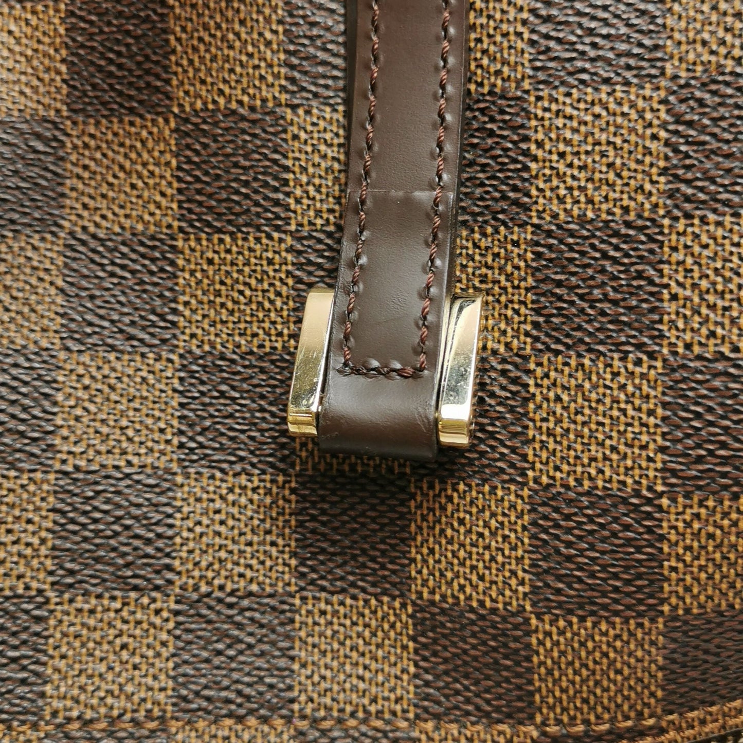 Preloved GLM-Papillon Large Checkerboard Round Barrel Bag 250401781130227