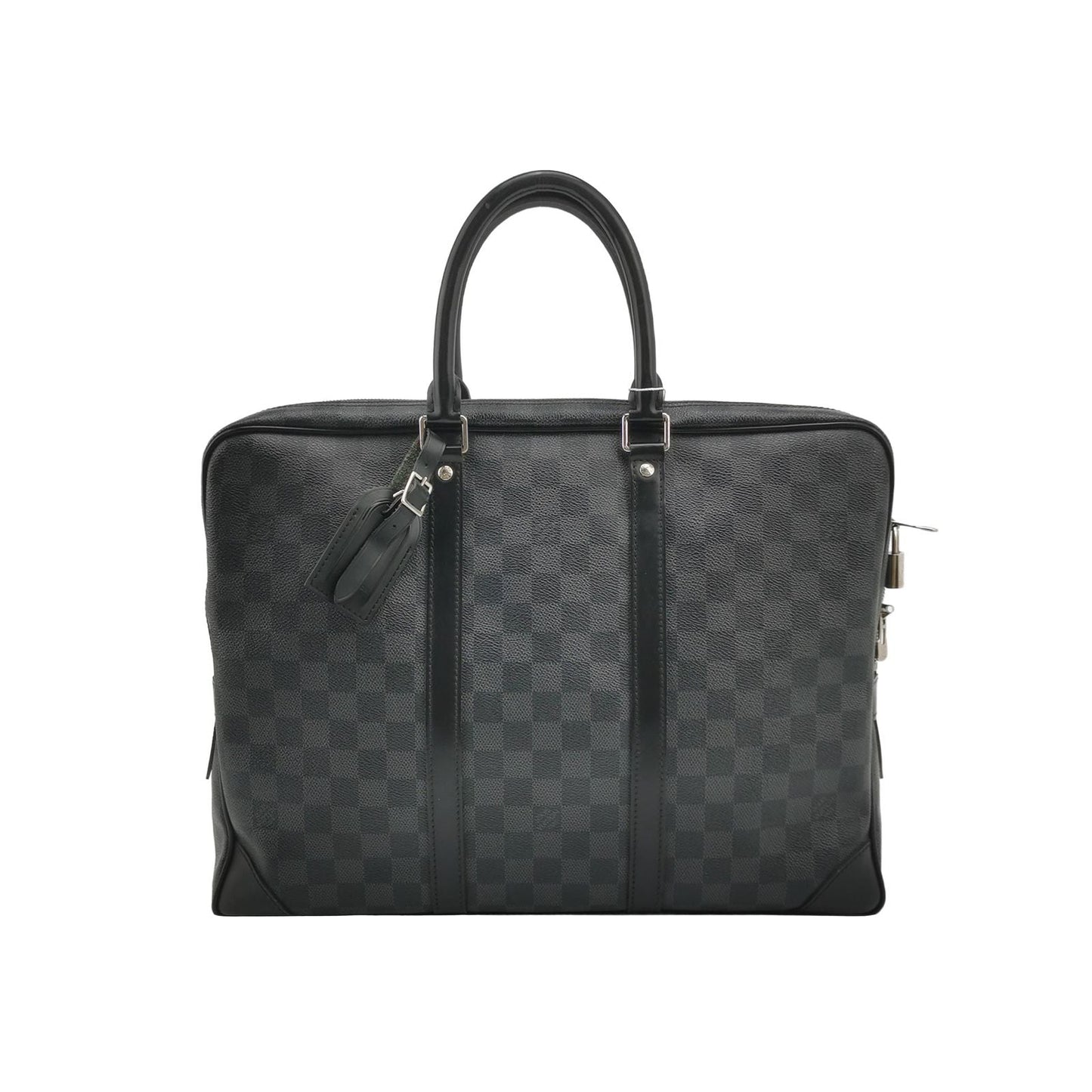 Preloved GLM-Porte-Documents Voyage Leather Checkerboard Handbag 250401781130349