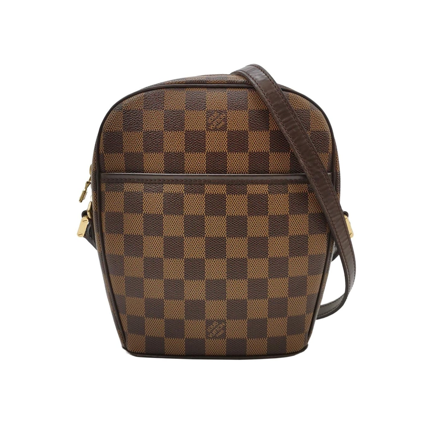 Preloved GLM-Ipanema Leather Checkerboard Apple Crossbody Shoulder Bag 250401781130333