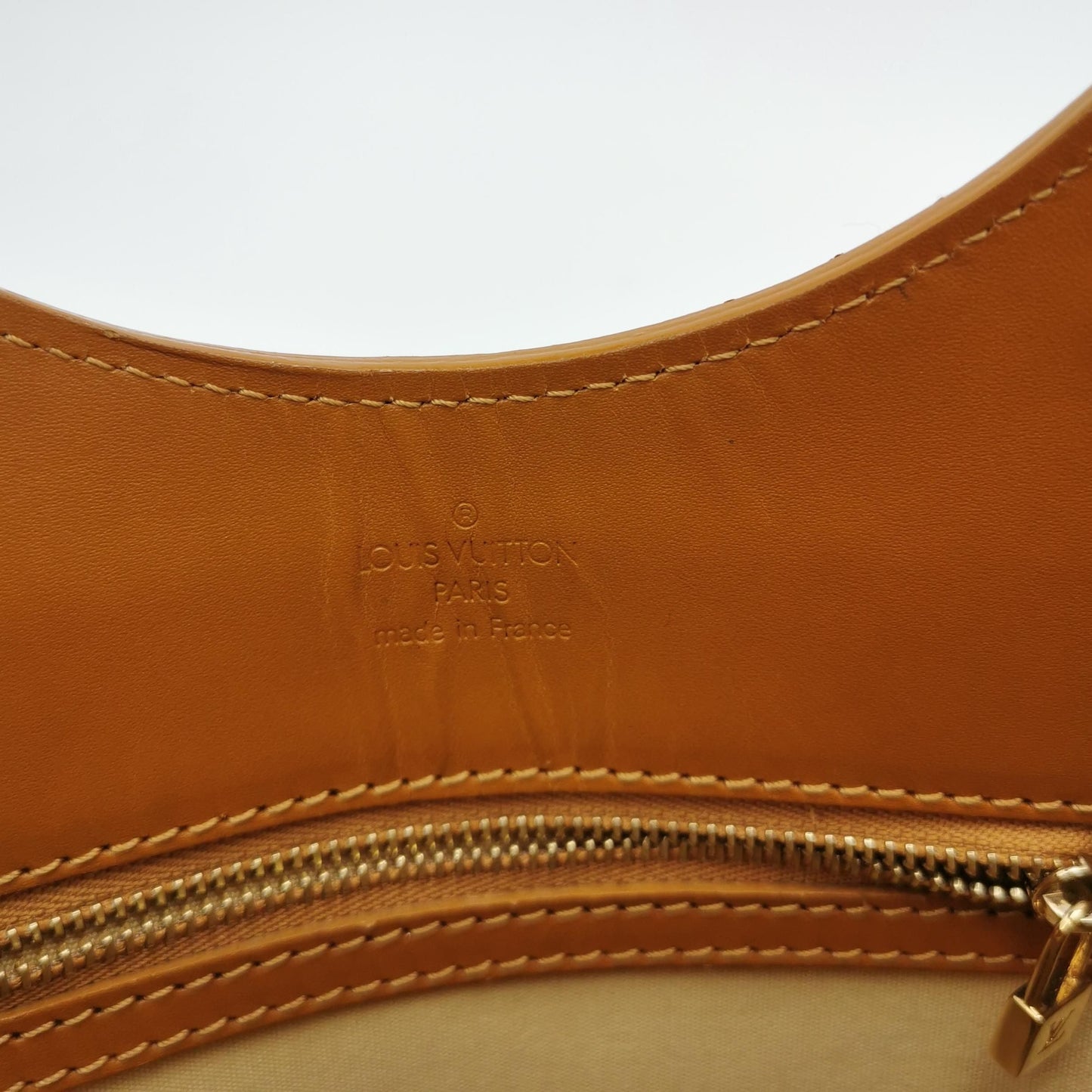 Preloved GLM-Kathleen Leather Canvas Smile Bag Handbag 250330781126927