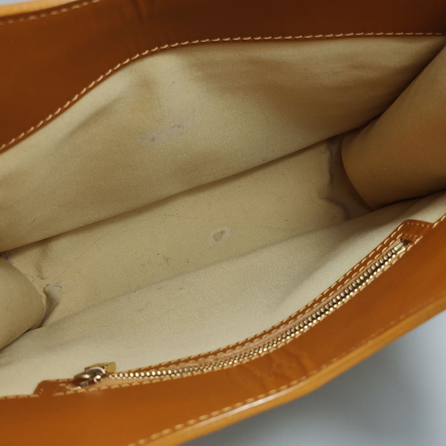 Preloved GLM-Kathleen Leather Canvas Smile Bag Handbag 250330781126927