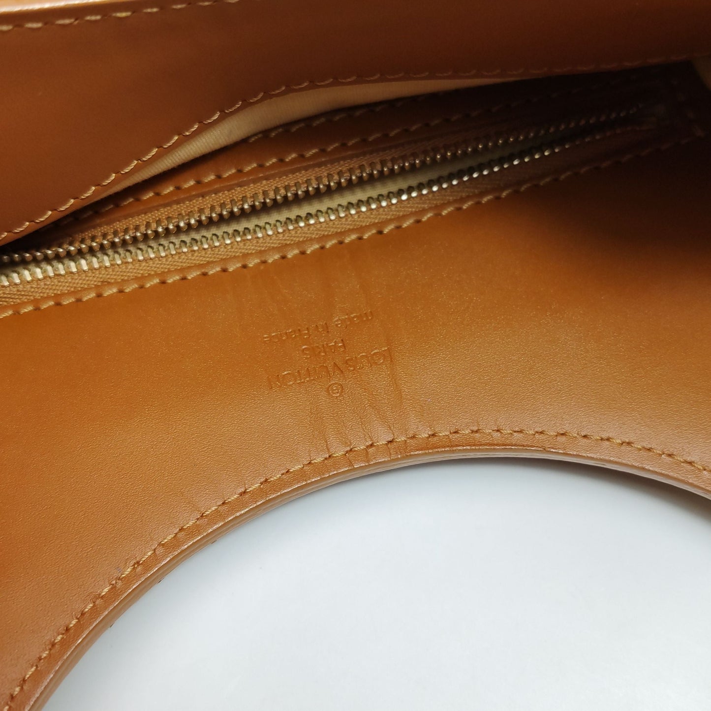 Preloved GLM-Kathleen Leather Canvas Smile Bag Handbag 250330781126927