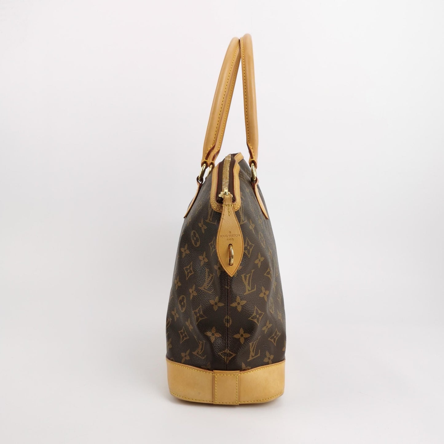 Preloved GLM-Lockit Vegetable Tanned Monogram Print Shell Bag Handbag 250331781129063