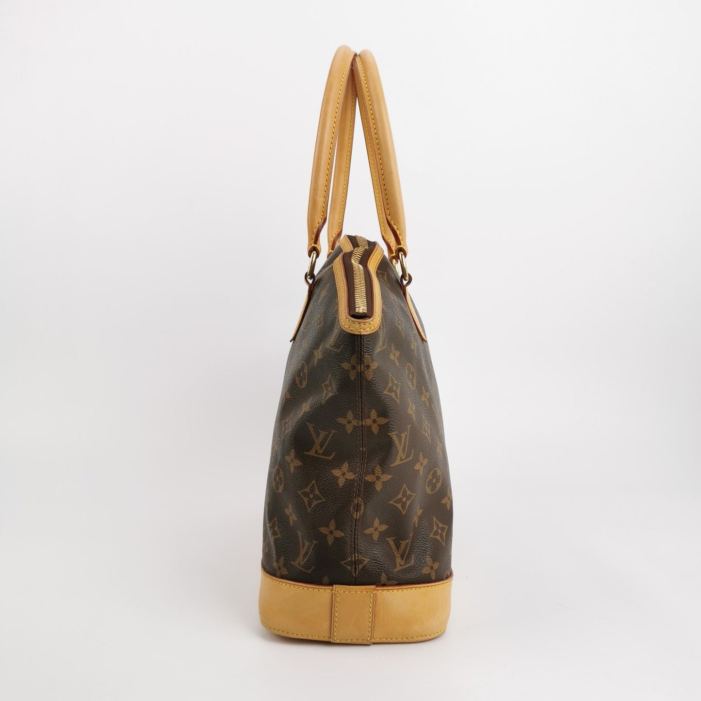 Preloved GLM-Lockit Vegetable Tanned Monogram Print Shell Bag Handbag 250331781129063