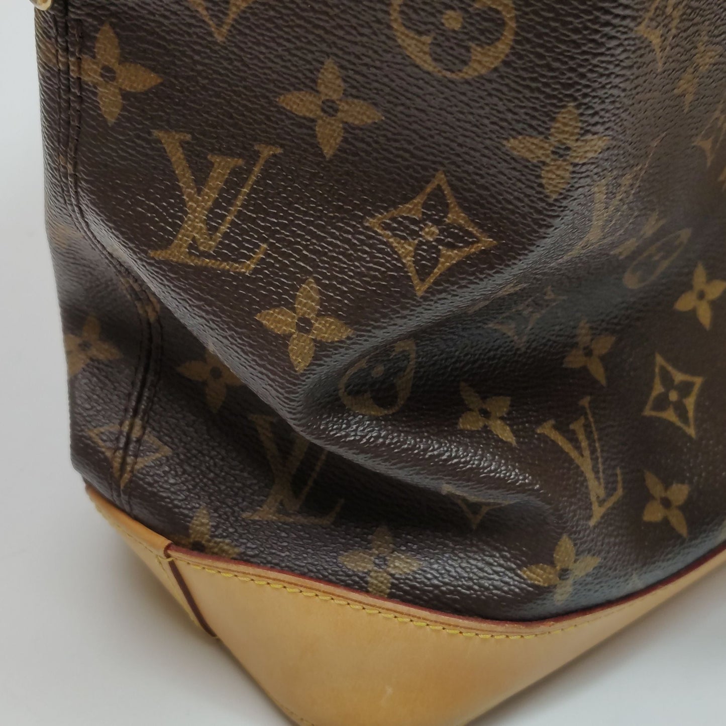 Preloved GLM-Lockit Vegetable Tanned Monogram Print Shell Bag Handbag 250331781129063