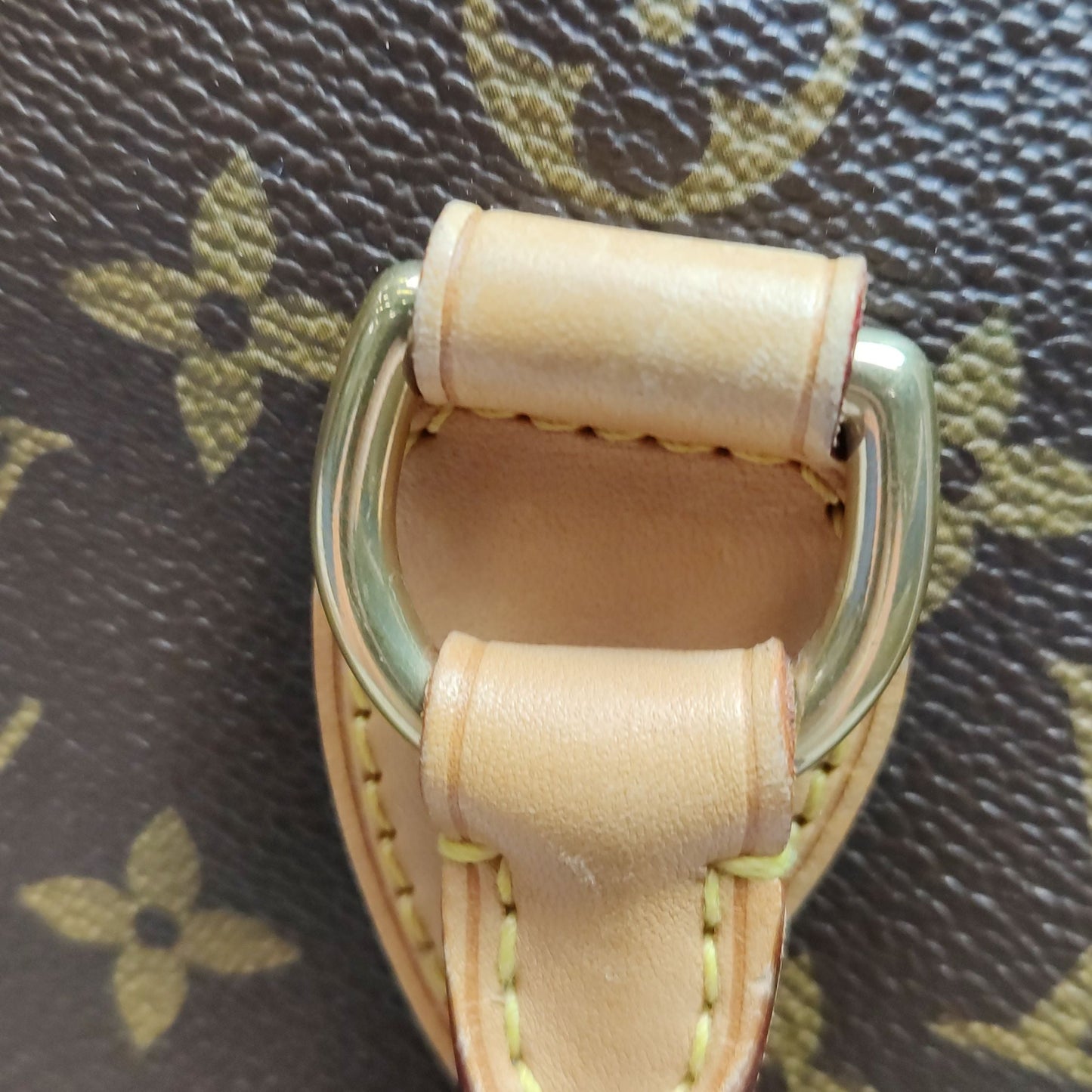 Preloved GLM-Lockit Vegetable Tanned Monogram Print Shell Bag Handbag 250331781129063