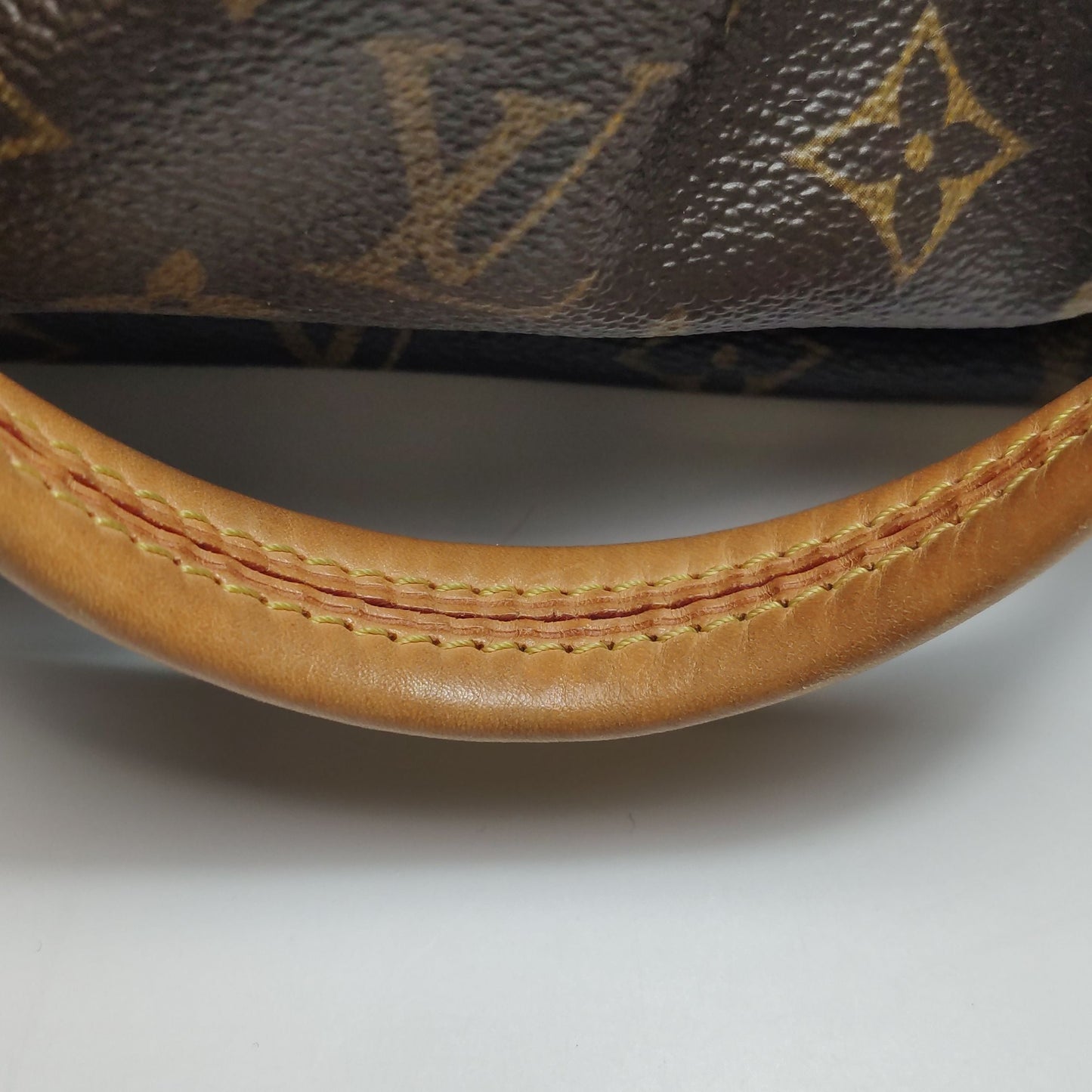Preloved GLM-Boetie Vegetable Tanned Leather Monogram Pleated Shoulder Bag 250328781124591