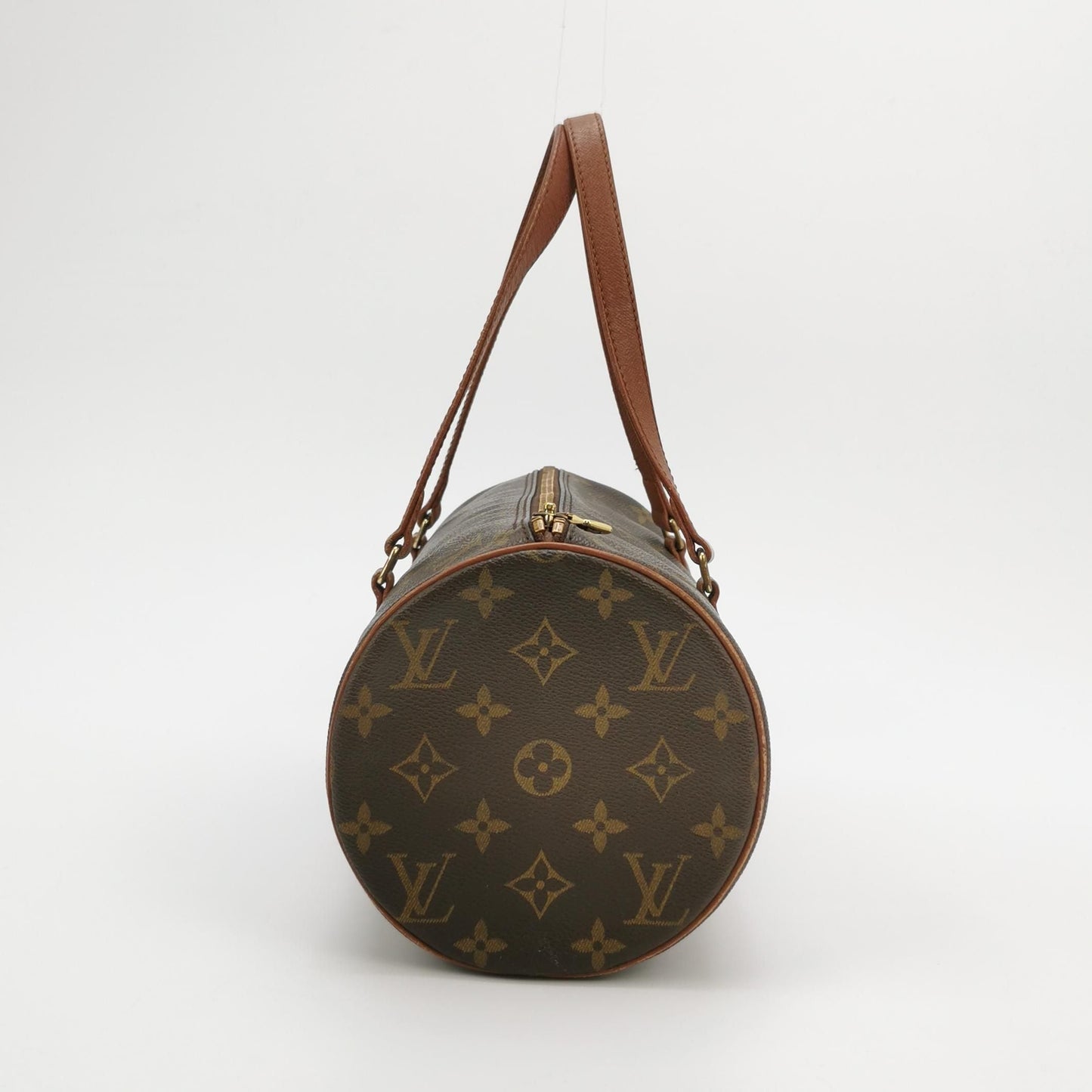 Preloved GLM-Papillon Large Monogram Print  Cylinder Handbag 250325781120180