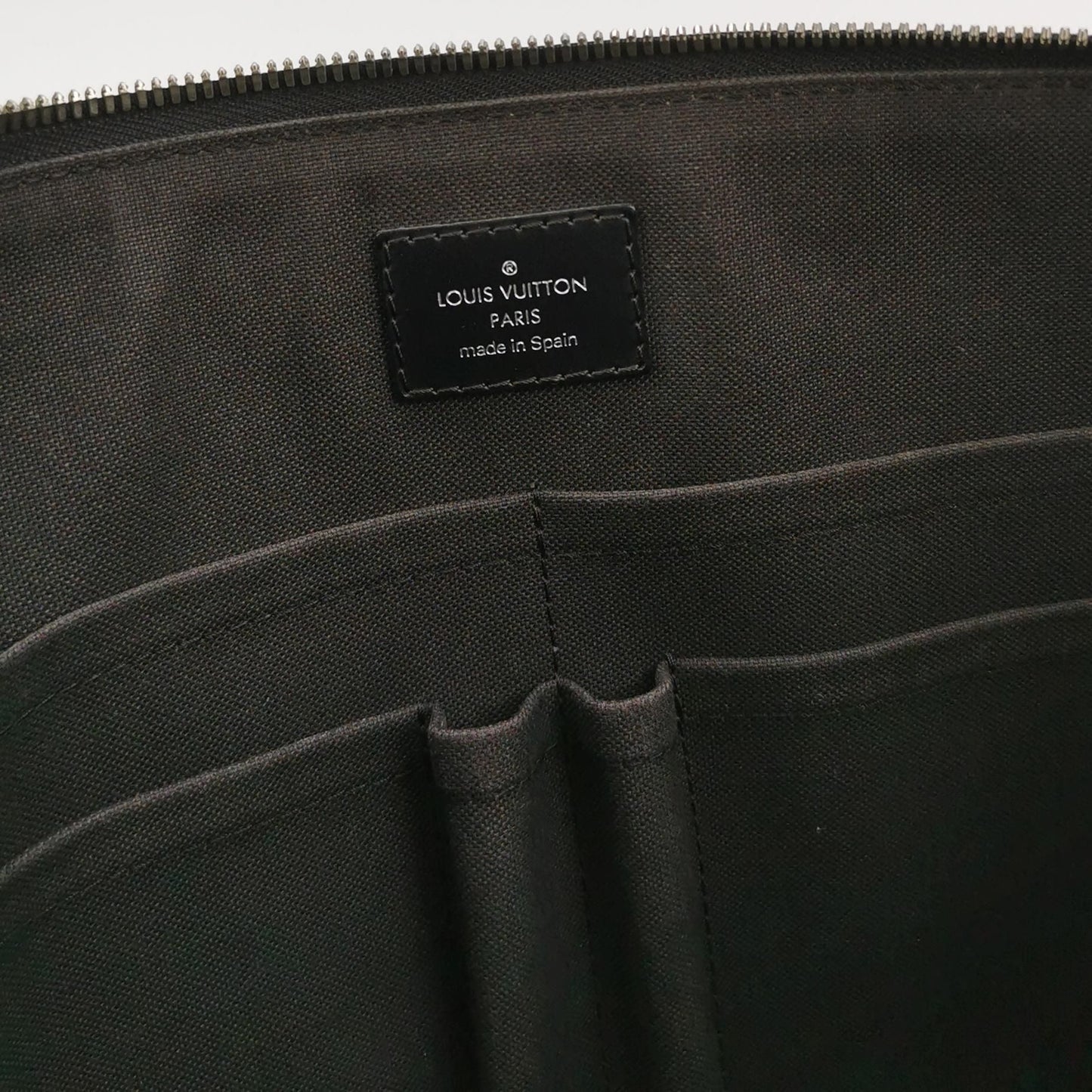 Preloved GLM-Porte Documents Leather Checkerboard Crossbody Shoulder Bag 250326781121361