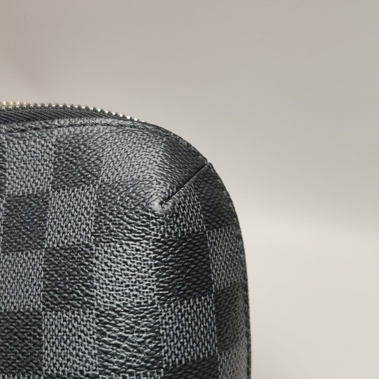 Preloved GLM-Porte Documents Leather Checkerboard Crossbody Shoulder Bag 250326781121361