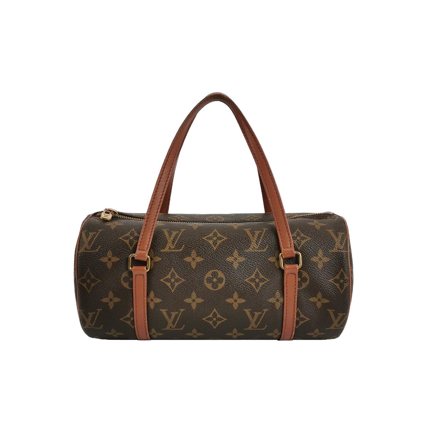 Preloved GLM-Papillon Medium Monogram Canvas  Round Barrel Handbag 250327781123160