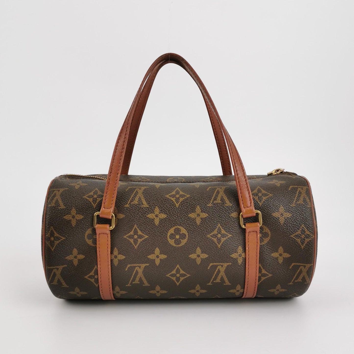 Preloved GLM-Papillon Medium Monogram Canvas  Round Barrel Handbag 250327781123160