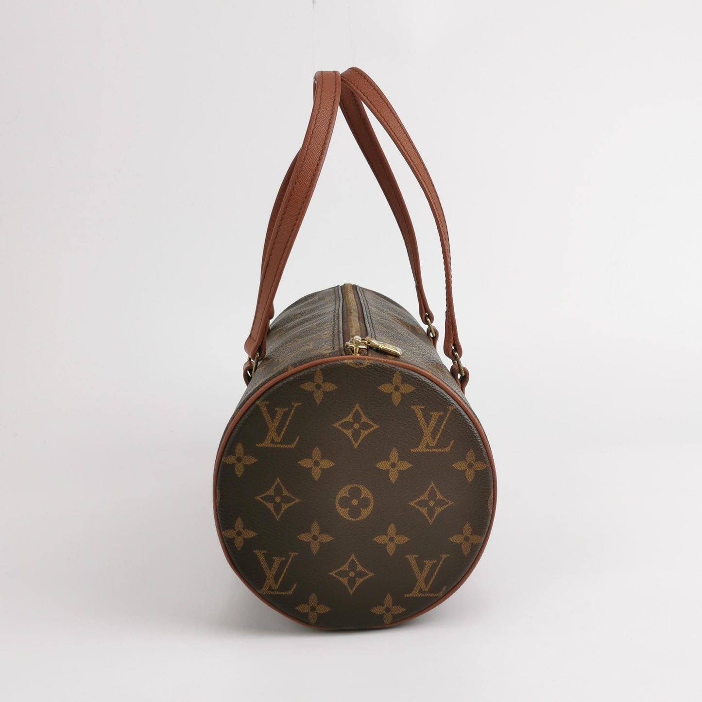 Preloved GLM-Papillon Large Monogram Canvas Round Bag Handbag 250325781120535