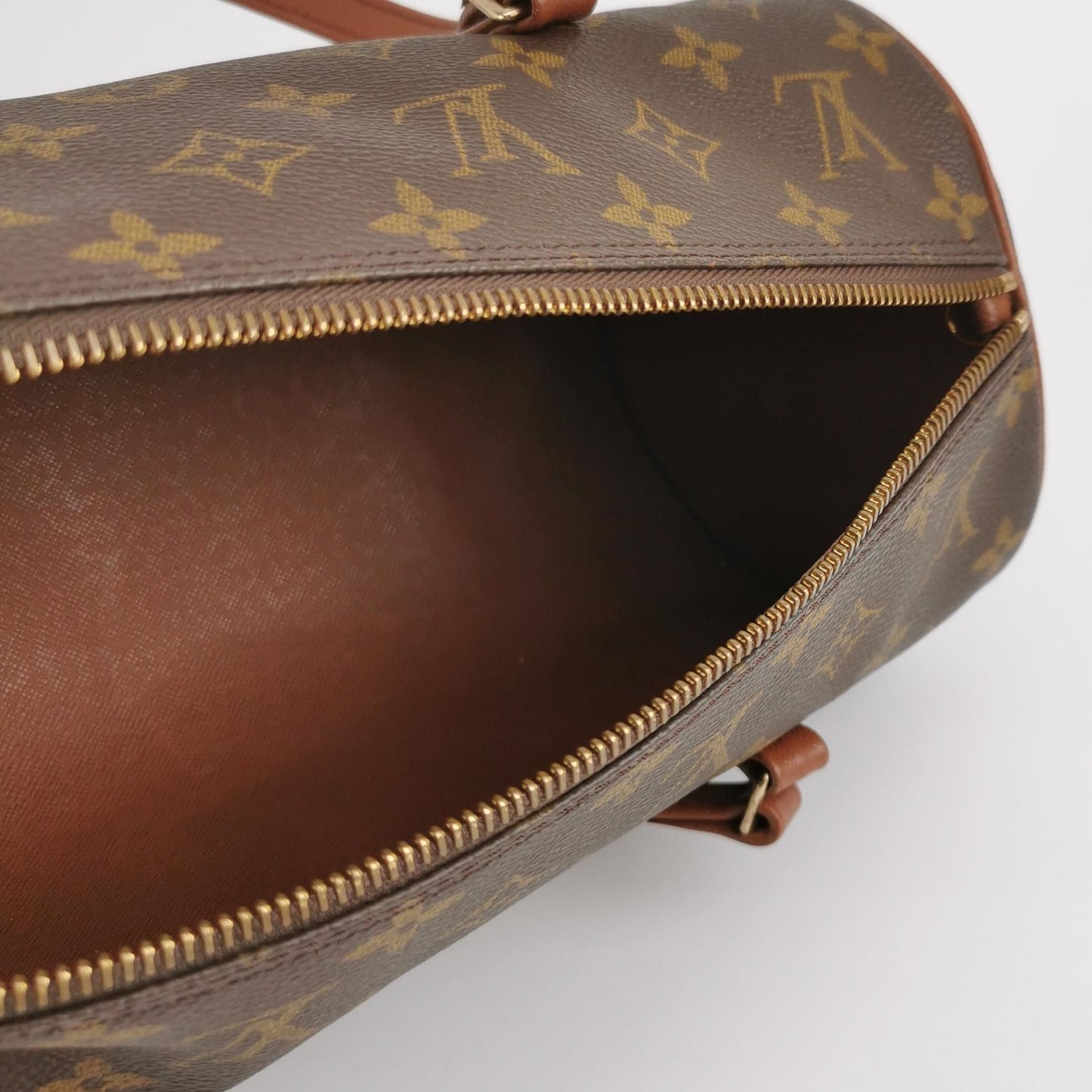 Preloved GLM-Papillon Large Monogram Canvas Round Bag Handbag 250325781120535