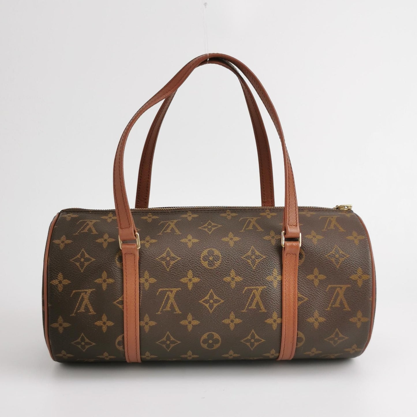 Preloved GLM-Papillon Large Monogram Canvas Round Bag Handbag 250325781120535