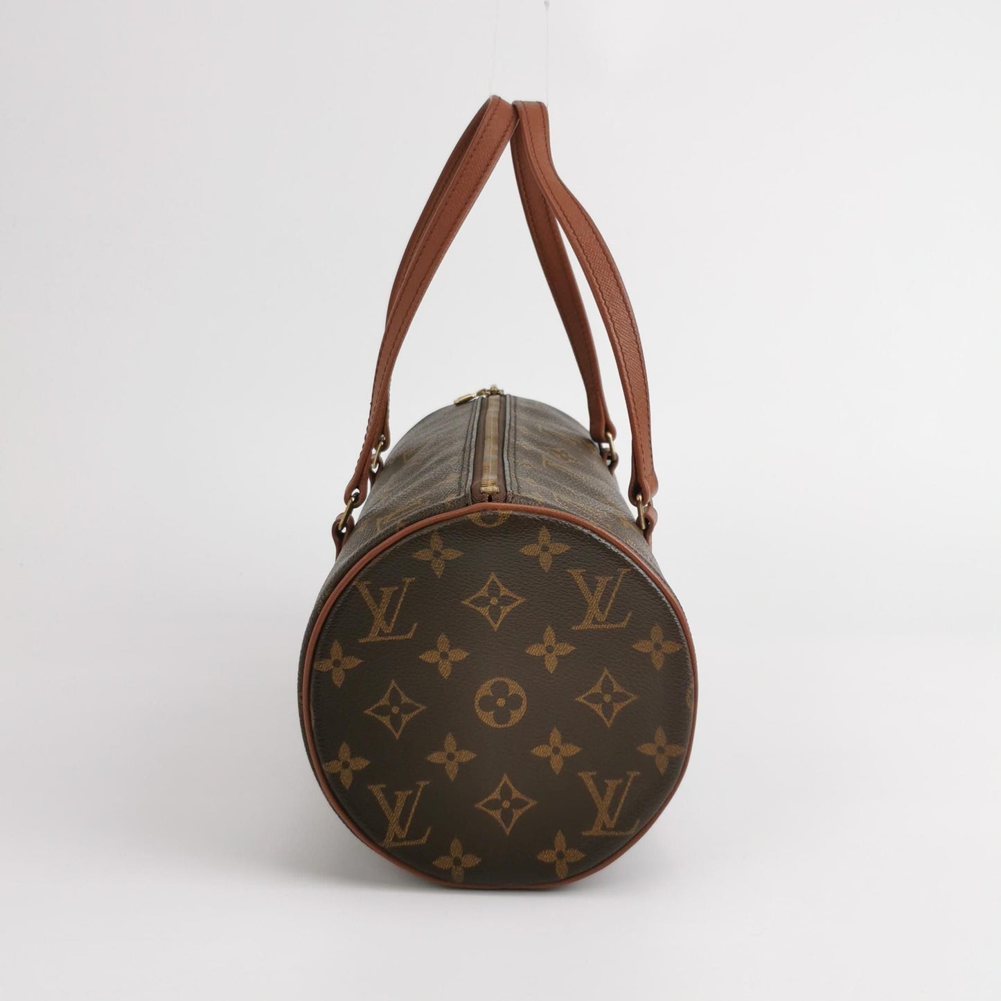Preloved GLM-Papillon Large Monogram Canvas Round Bag Handbag 250325781120535