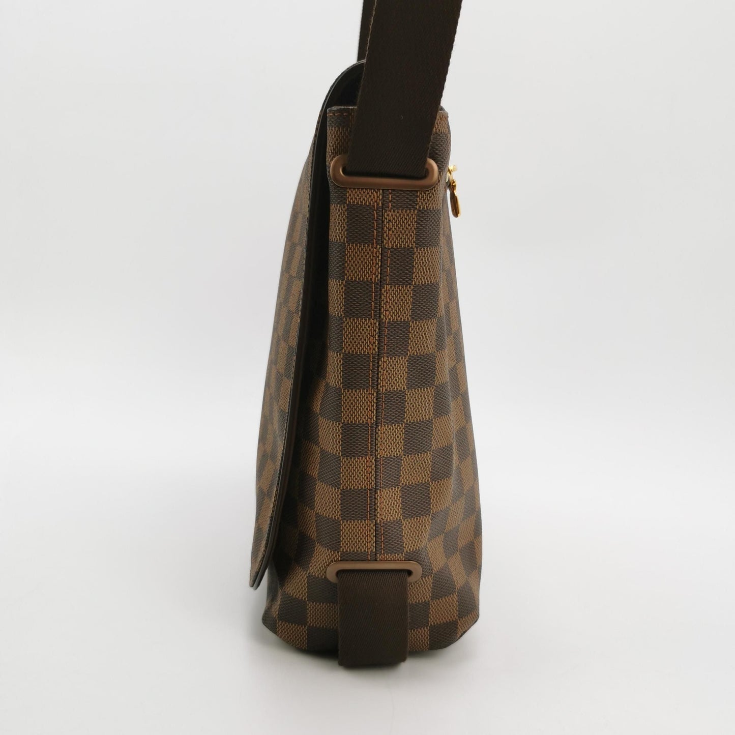 Preloved GLM-Brooklyn Leather Checkerboard Logo Messenger Crossbody Bag 250324781118110