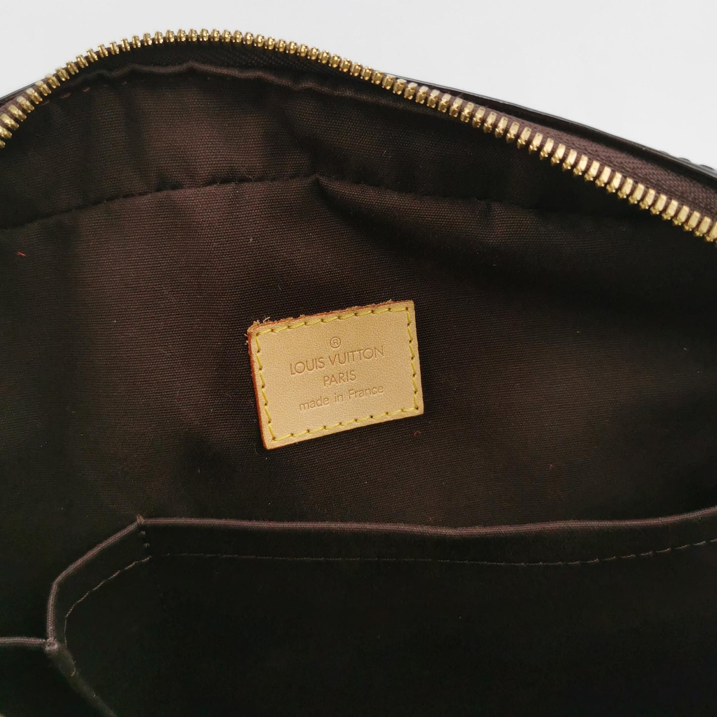 Preloved GLM-Summit Drive Patent Leather and Vegetable-Tanned Leather Shoulder Bag 250319781112520
