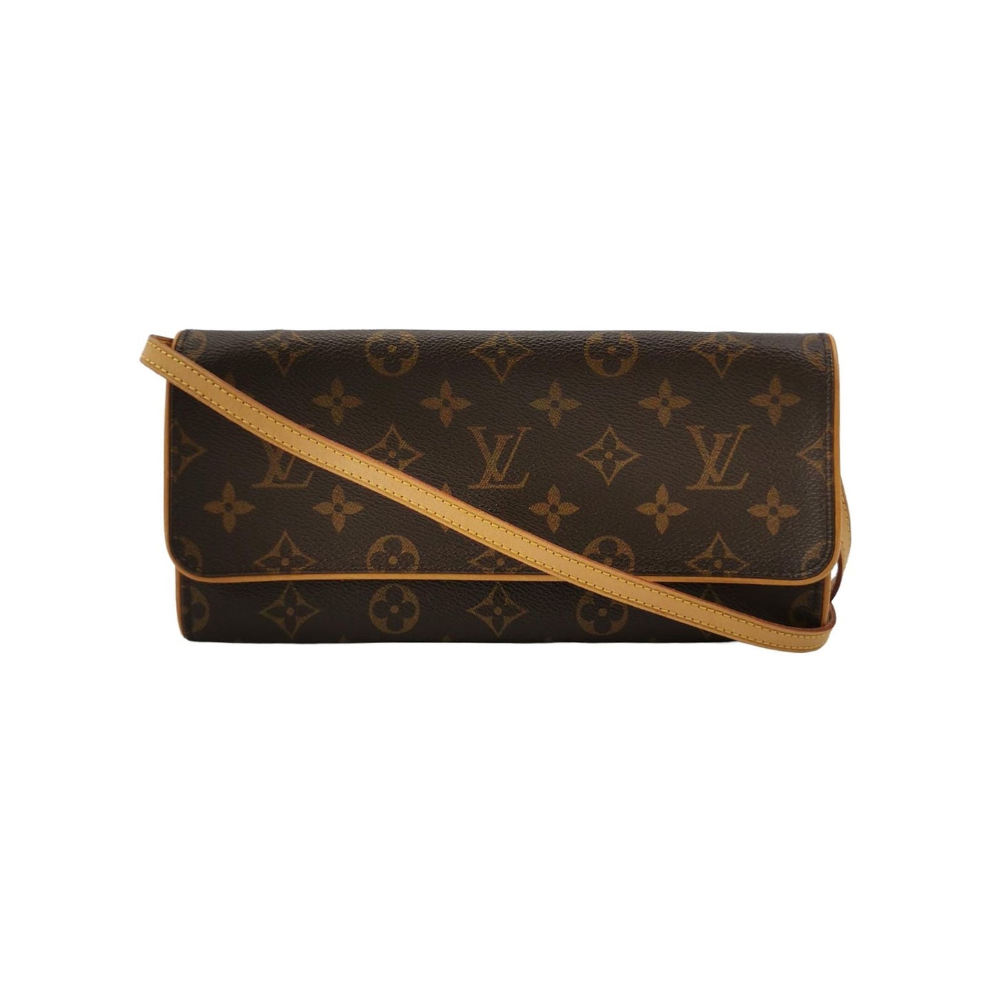 Preloved GLM-Twin Monogram Flap Envelope Crossbody Shoulder Bag 250319781112638