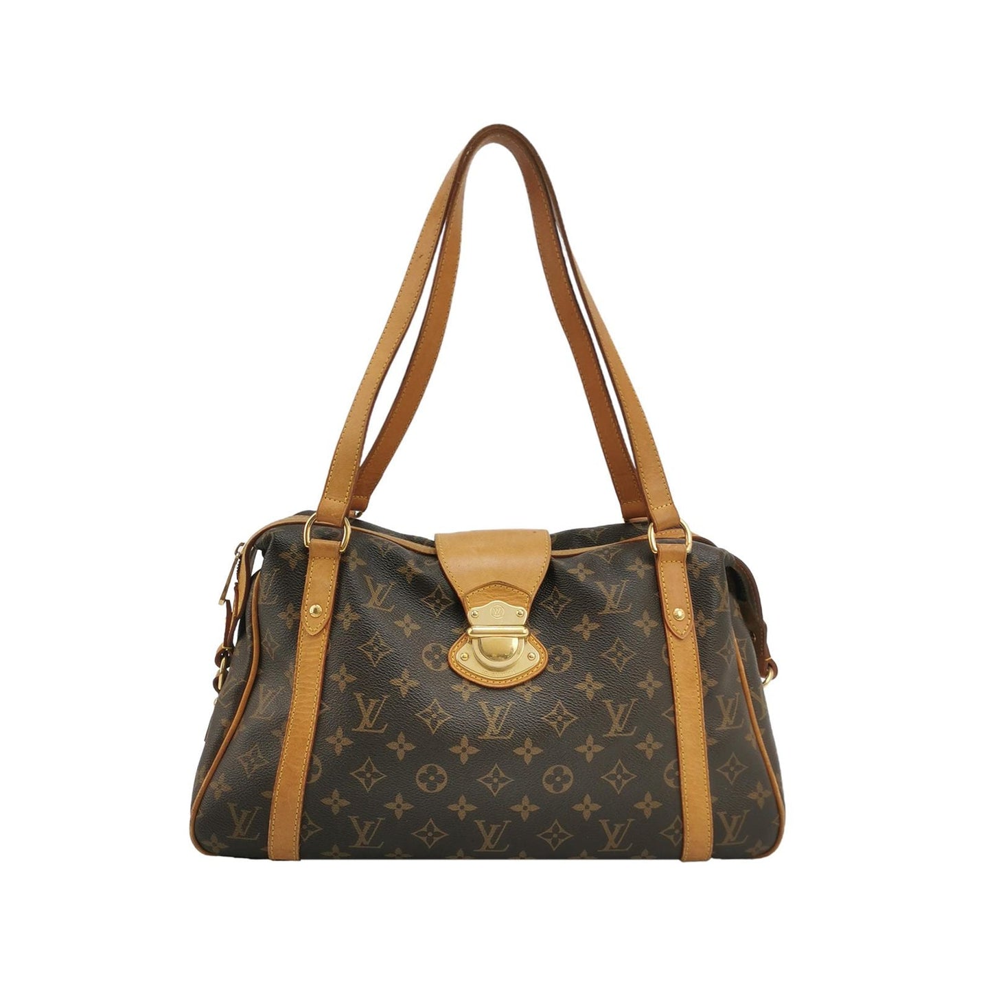 Preloved GLM-Stresa Monogram Print Buckle Shoulder Bag 250320781112778