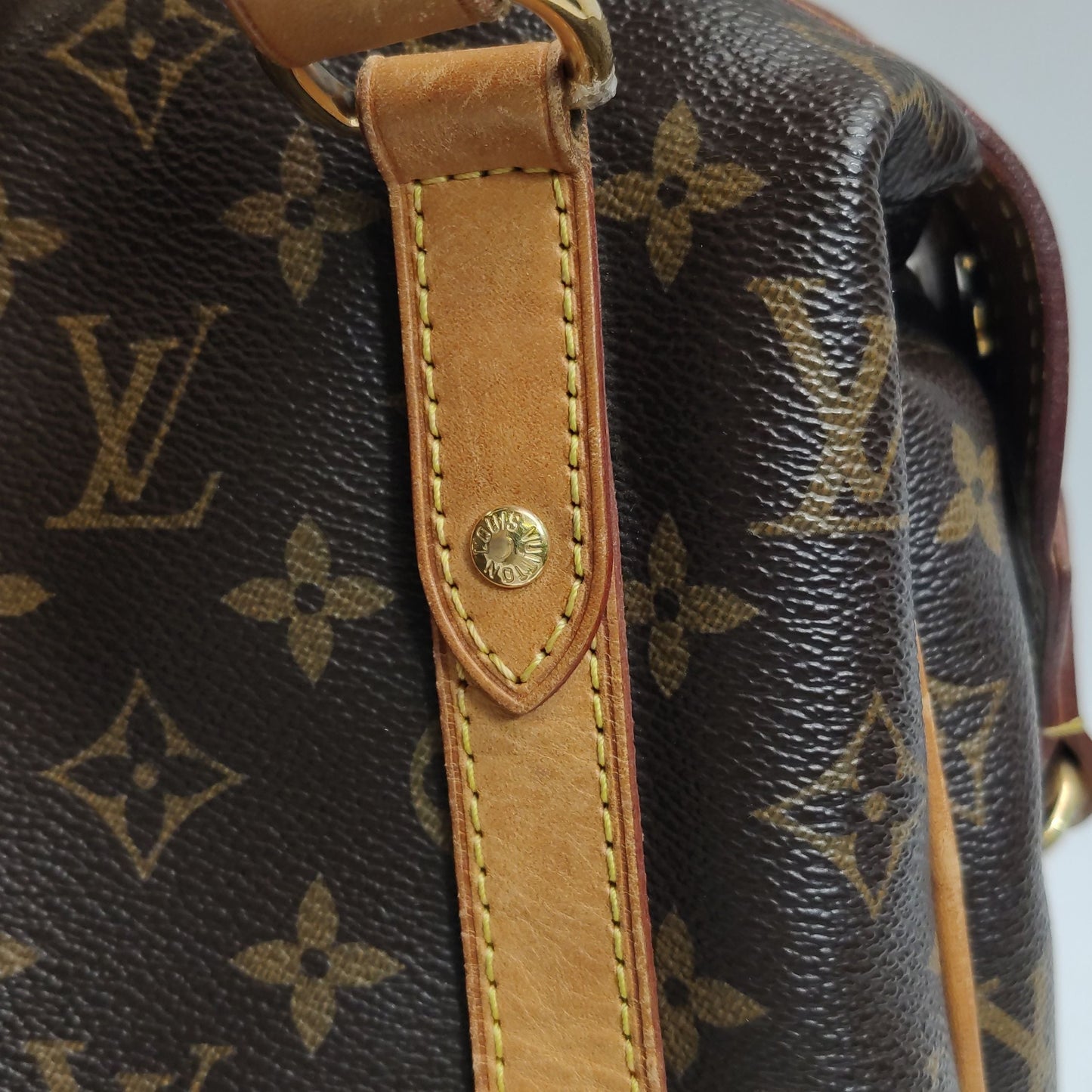 Preloved GLM-Stresa Monogram Print Buckle Shoulder Bag 250320781112778
