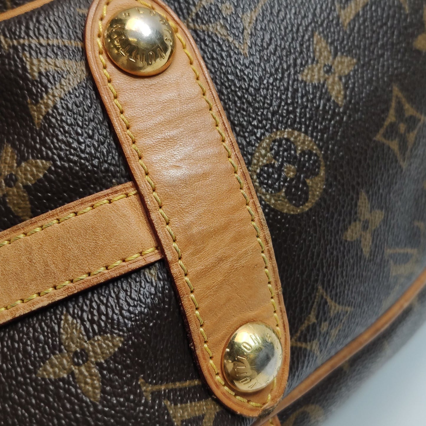 Preloved GLM-Stresa Monogram Print Buckle Shoulder Bag 250320781112778