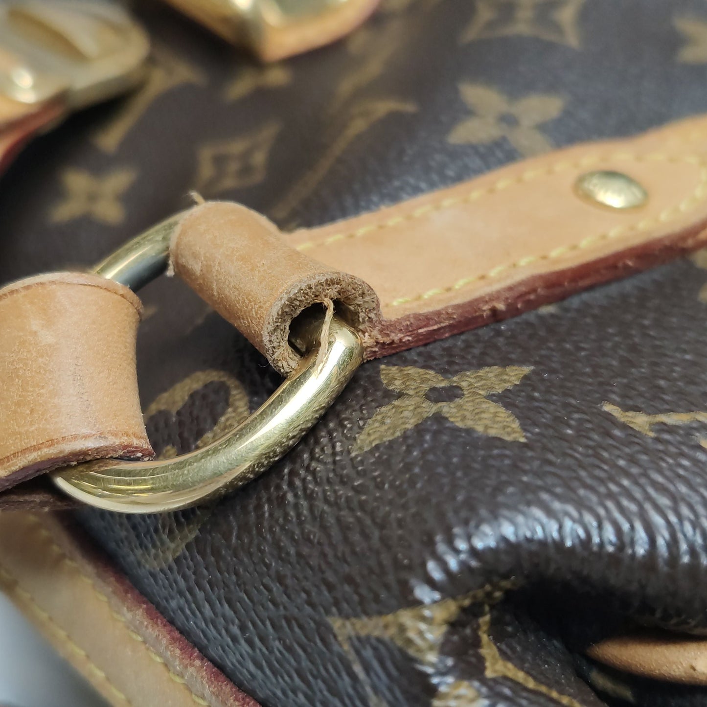 Preloved GLM-Stresa Monogram Print Buckle Shoulder Bag 250320781112778
