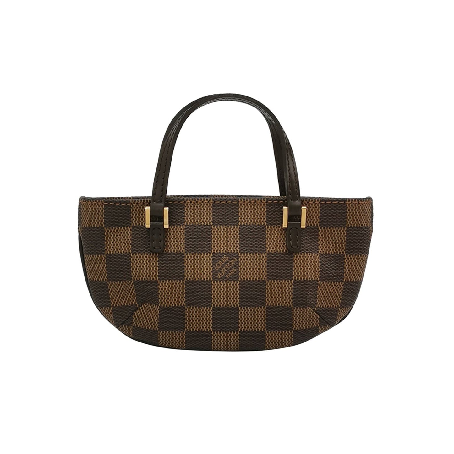 Preloved GLM-Manosque Leather Checkerboard Handbag 250318781110331