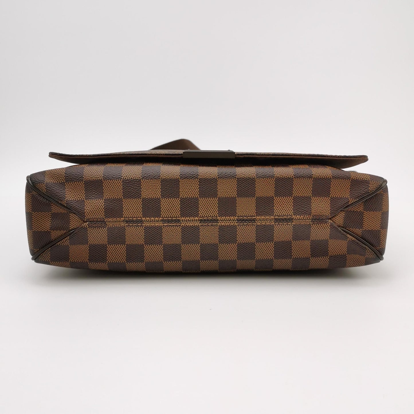 Preloved GLM-Leather Checkerboard Flap Shoulder Bag 250315781106579