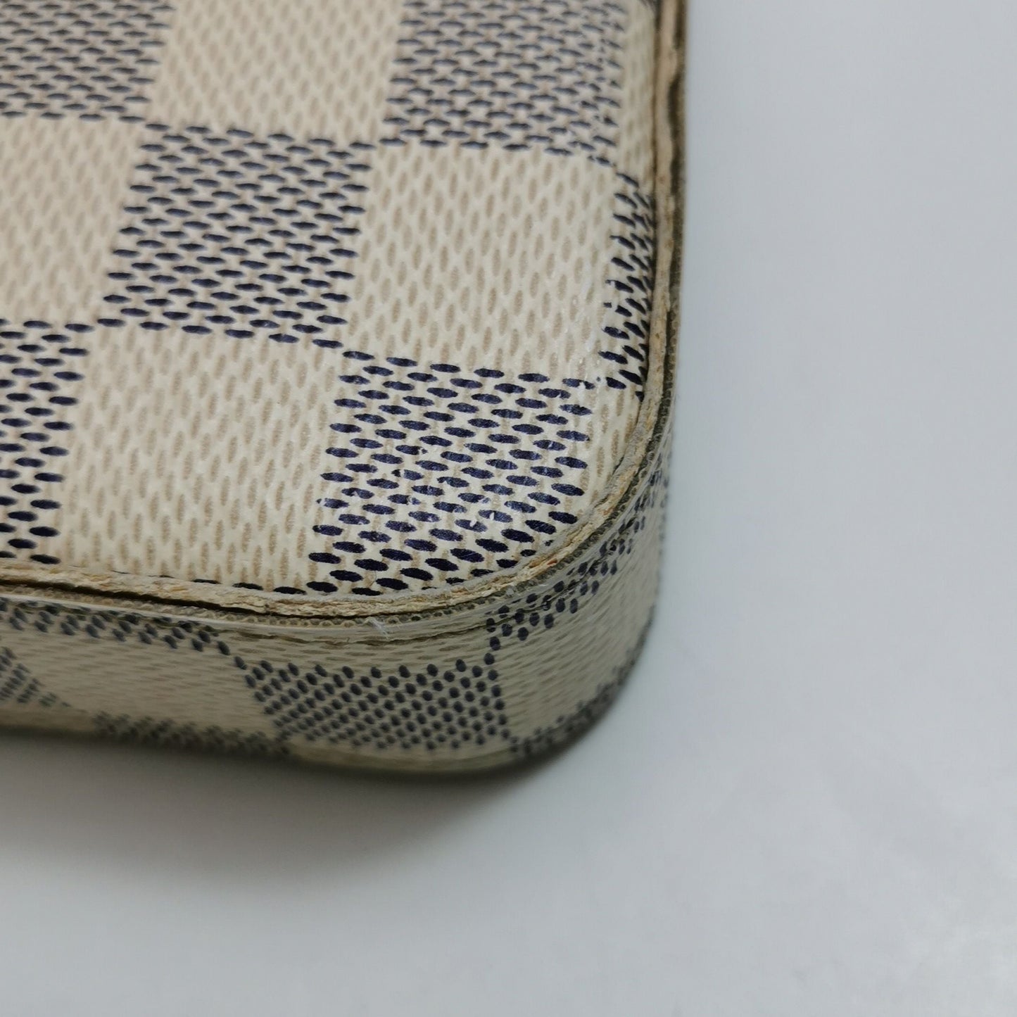 Preloved GLM-Pochette FÃƒÂ©licie Trio Small Checkered Calfskin Snap Closure Mother and Daughter Crossbody Shoulder Bag 250317781109067