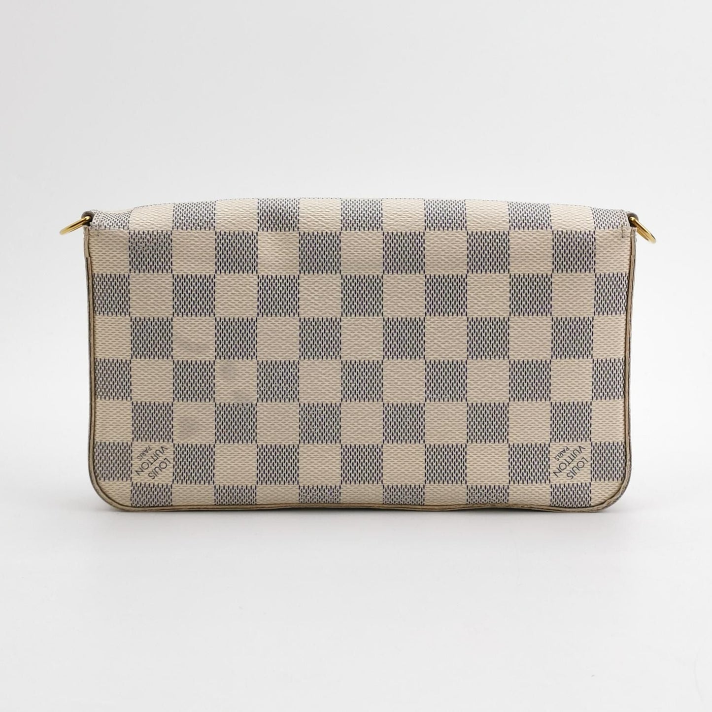 Preloved GLM-Pochette FÃƒÂ©licie Trio Small Checkered Calfskin Snap Closure Mother and Daughter Crossbody Shoulder Bag 250317781109067