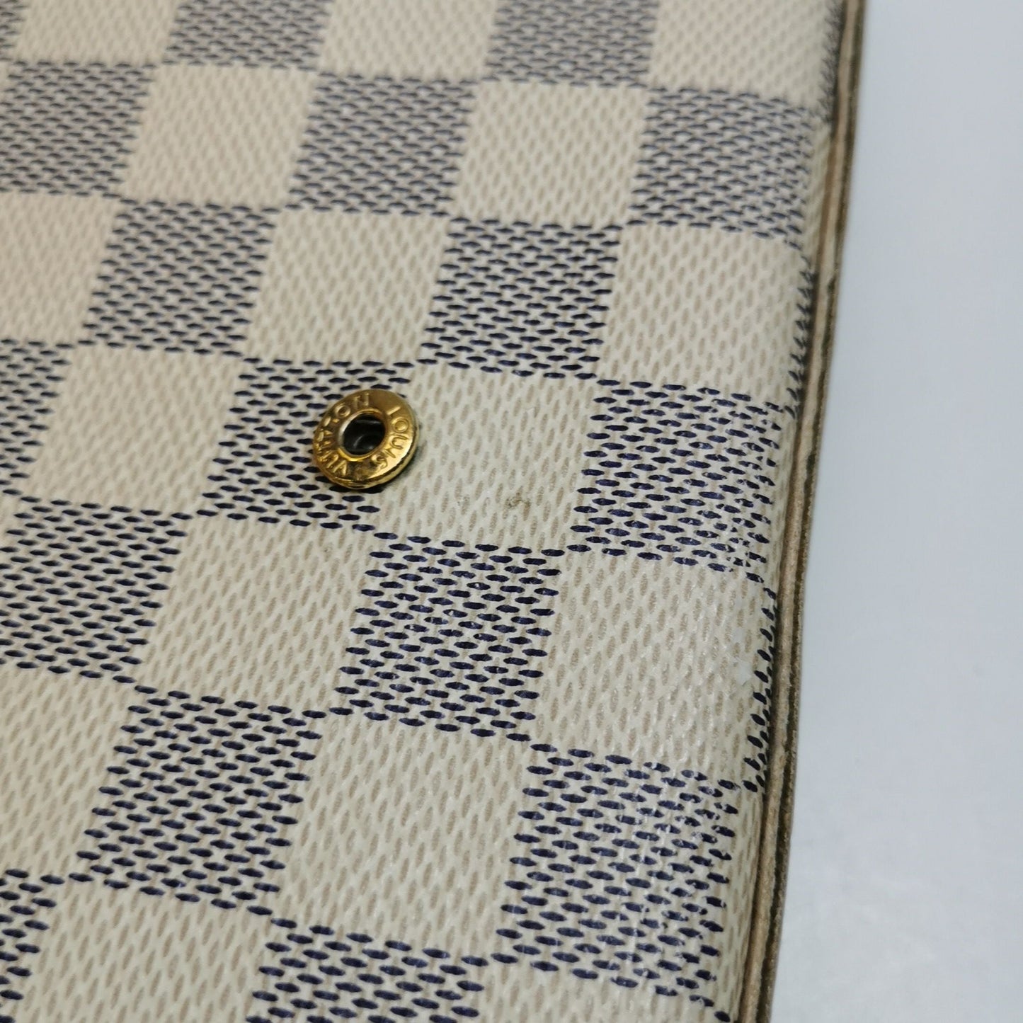Preloved GLM-Pochette FÃƒÂ©licie Trio Small Checkered Calfskin Snap Closure Mother and Daughter Crossbody Shoulder Bag 250317781109067