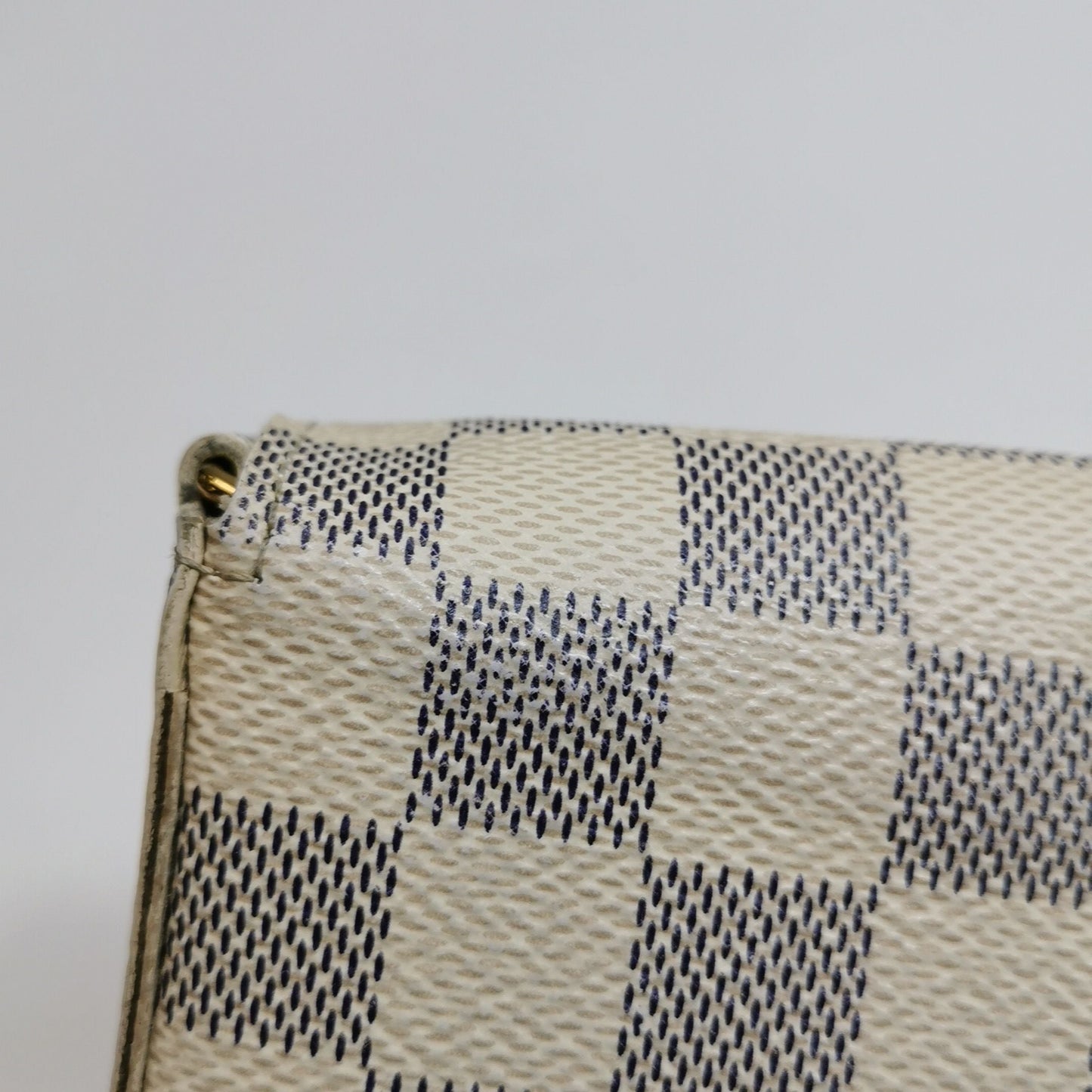 Preloved GLM-Pochette FÃƒÂ©licie Trio Small Checkered Calfskin Snap Closure Mother and Daughter Crossbody Shoulder Bag 250317781109067