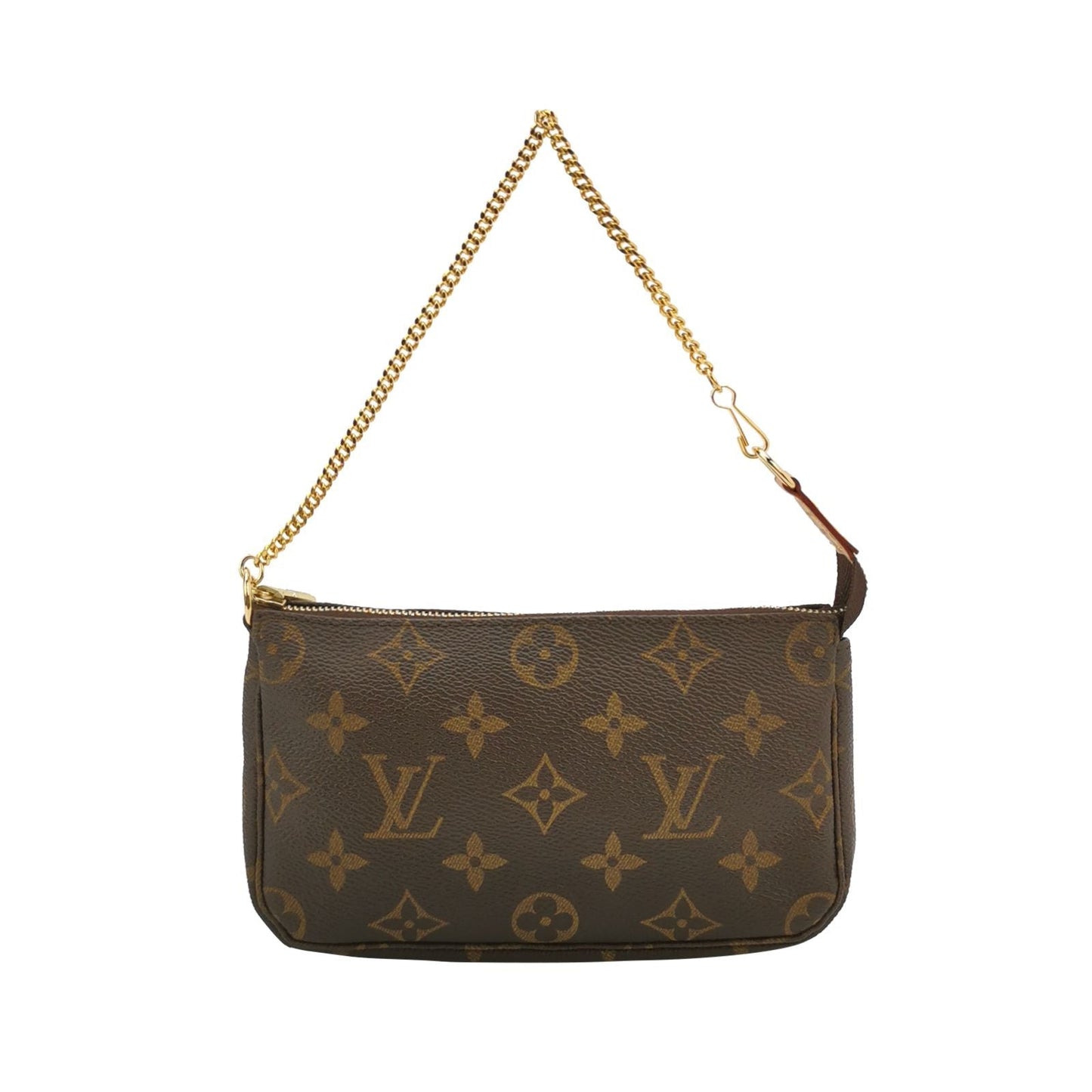 Preloved GLM-AGLM-essories Mahjong Bag Medium Vegetable Tanned Leather Monogram Print Handbag 037851800586