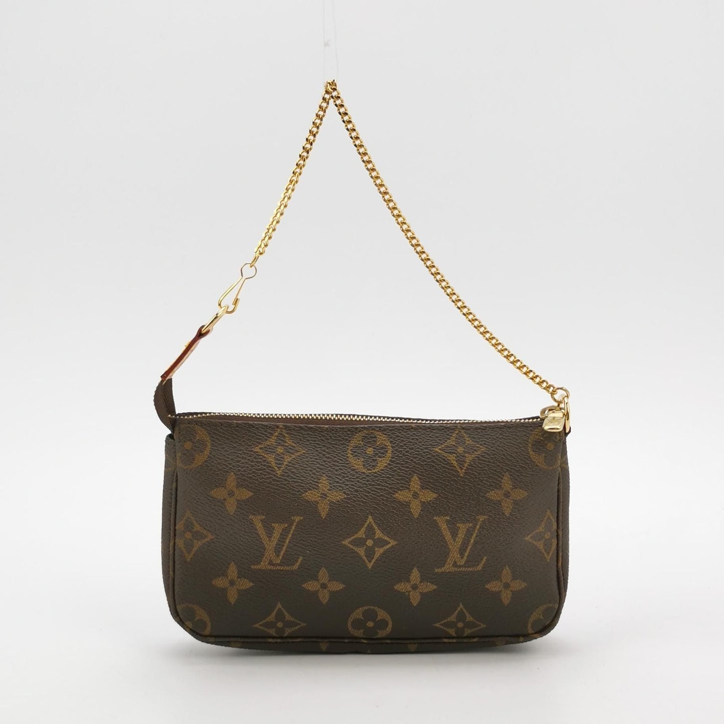 Preloved GLM-AGLM-essories Mahjong Bag Medium Vegetable Tanned Leather Monogram Print Handbag 037851800586
