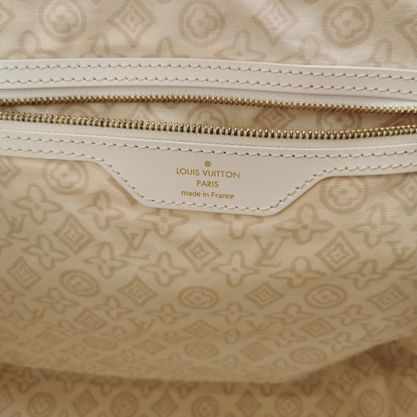 Preloved GLM-Tahitienne Leather and Canvas Tote Bag 250315781106631