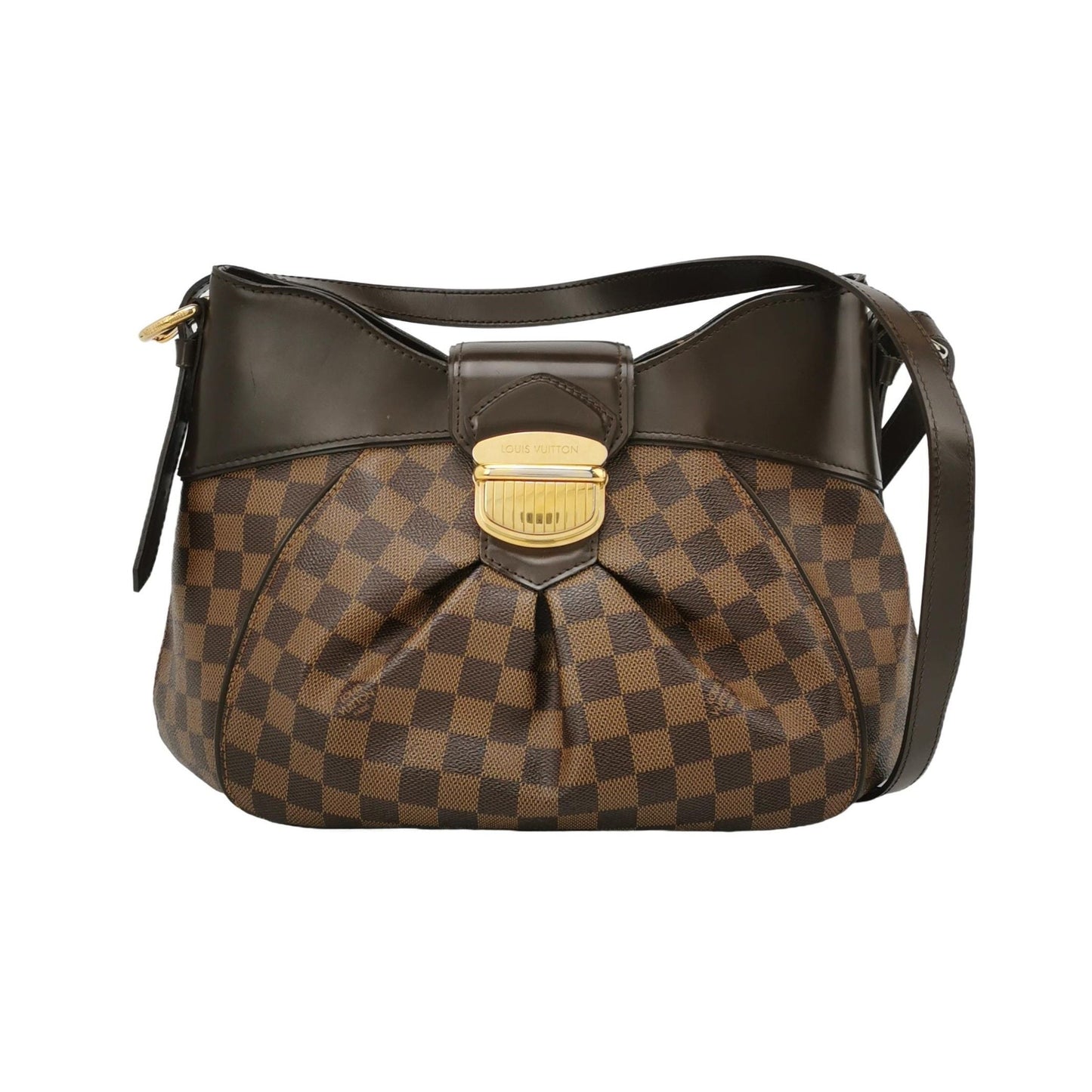 Preloved GLM-Sistina Leather Checkered Crossbody Bag 250314781104443