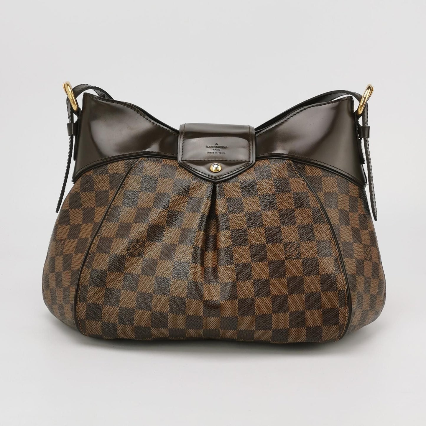 Preloved GLM-Sistina Leather Checkered Crossbody Bag 250314781104443