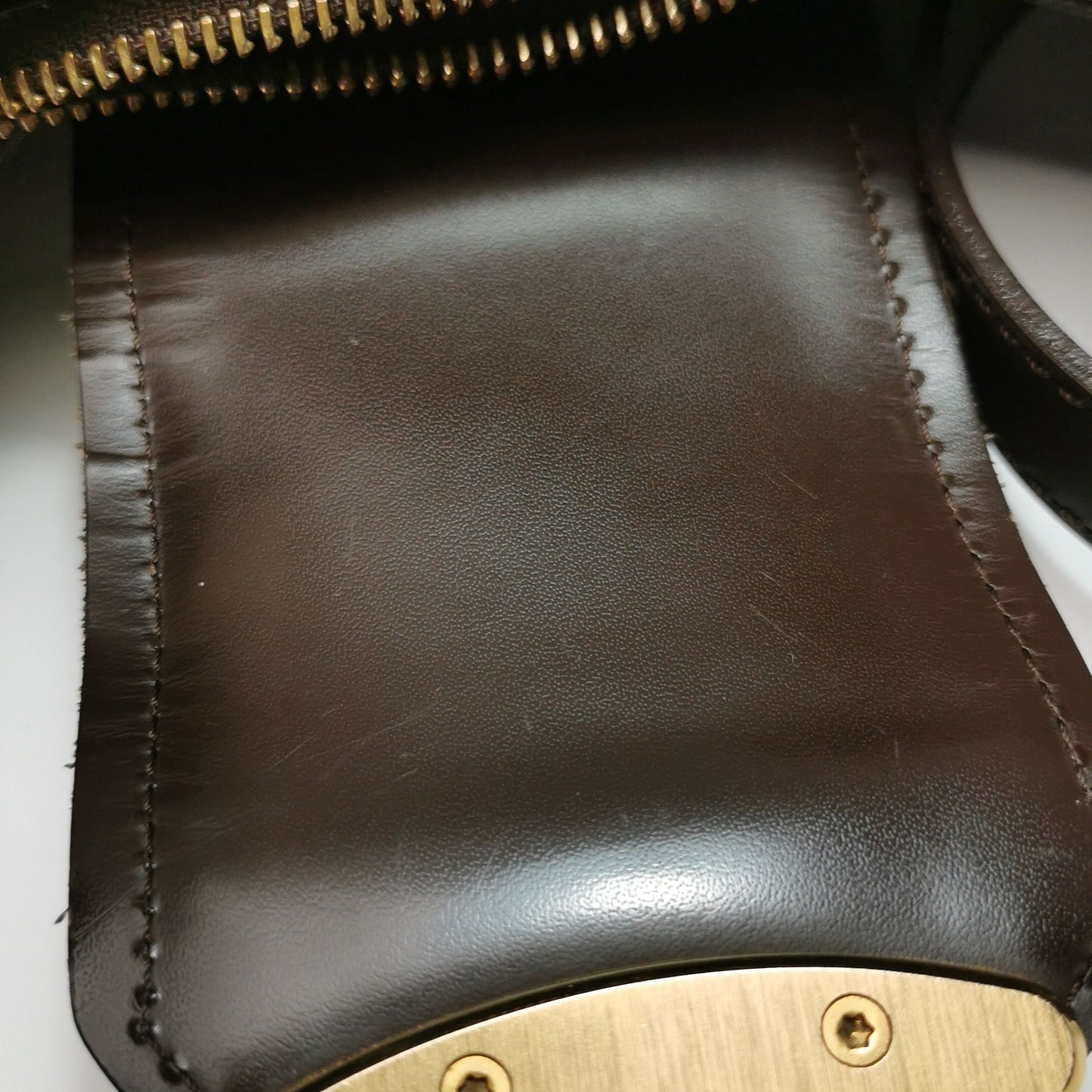 Preloved GLM-Sistina Leather Checkered Crossbody Bag 250314781104443