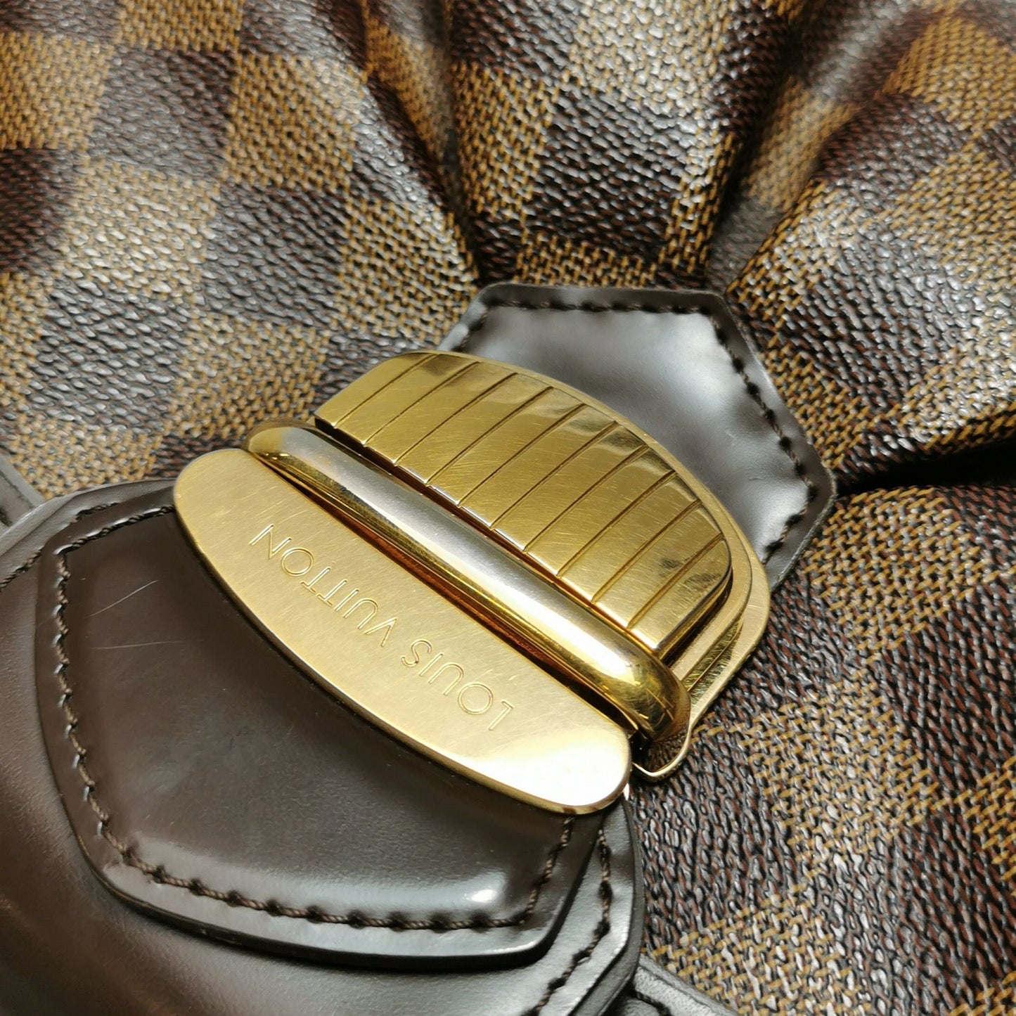 Preloved GLM-Sistina Leather Checkered Crossbody Bag 250314781104443