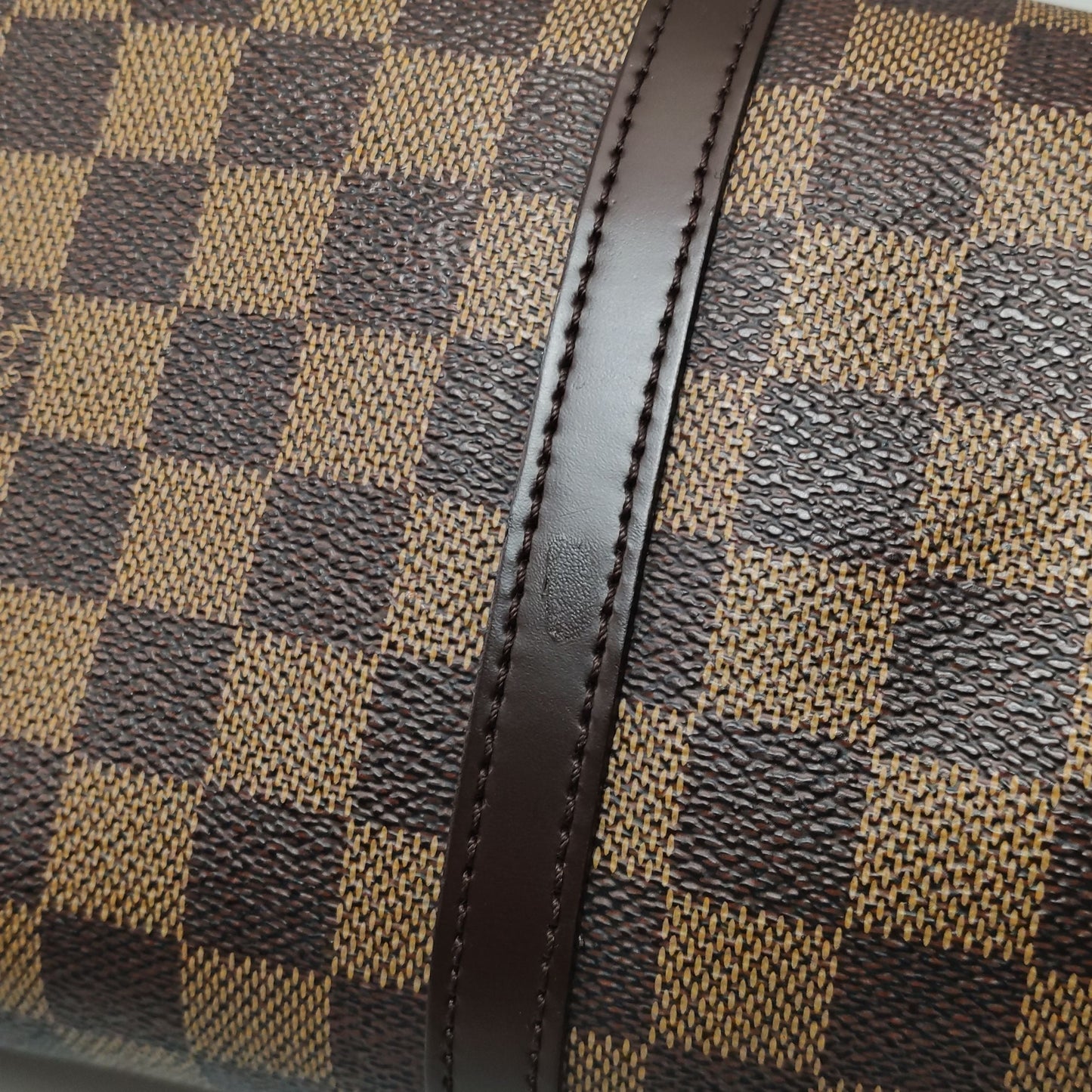 Preloved GLM-Papillon Large Checkerboard Canvas Shoulder Bag 250313781102994
