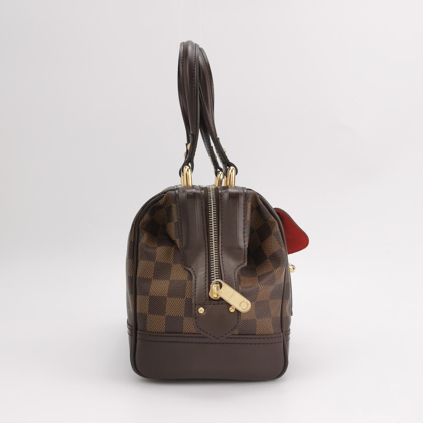 Preloved GLM-Knightsbridge Leather Checkered Doctor Bag 250312781101733