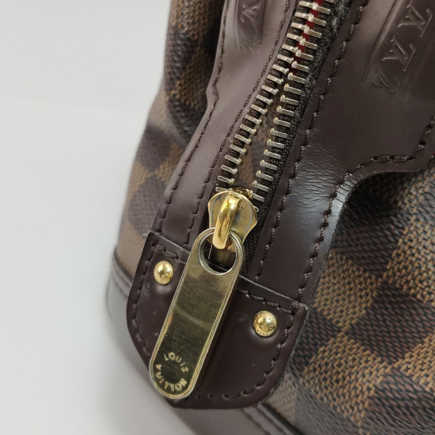 Preloved GLM-Knightsbridge Leather Checkered Doctor Bag 250312781101733