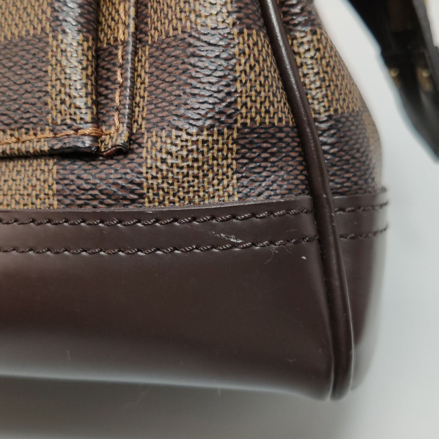 Preloved GLM-Knightsbridge Leather Checkered Doctor Bag 250312781101733