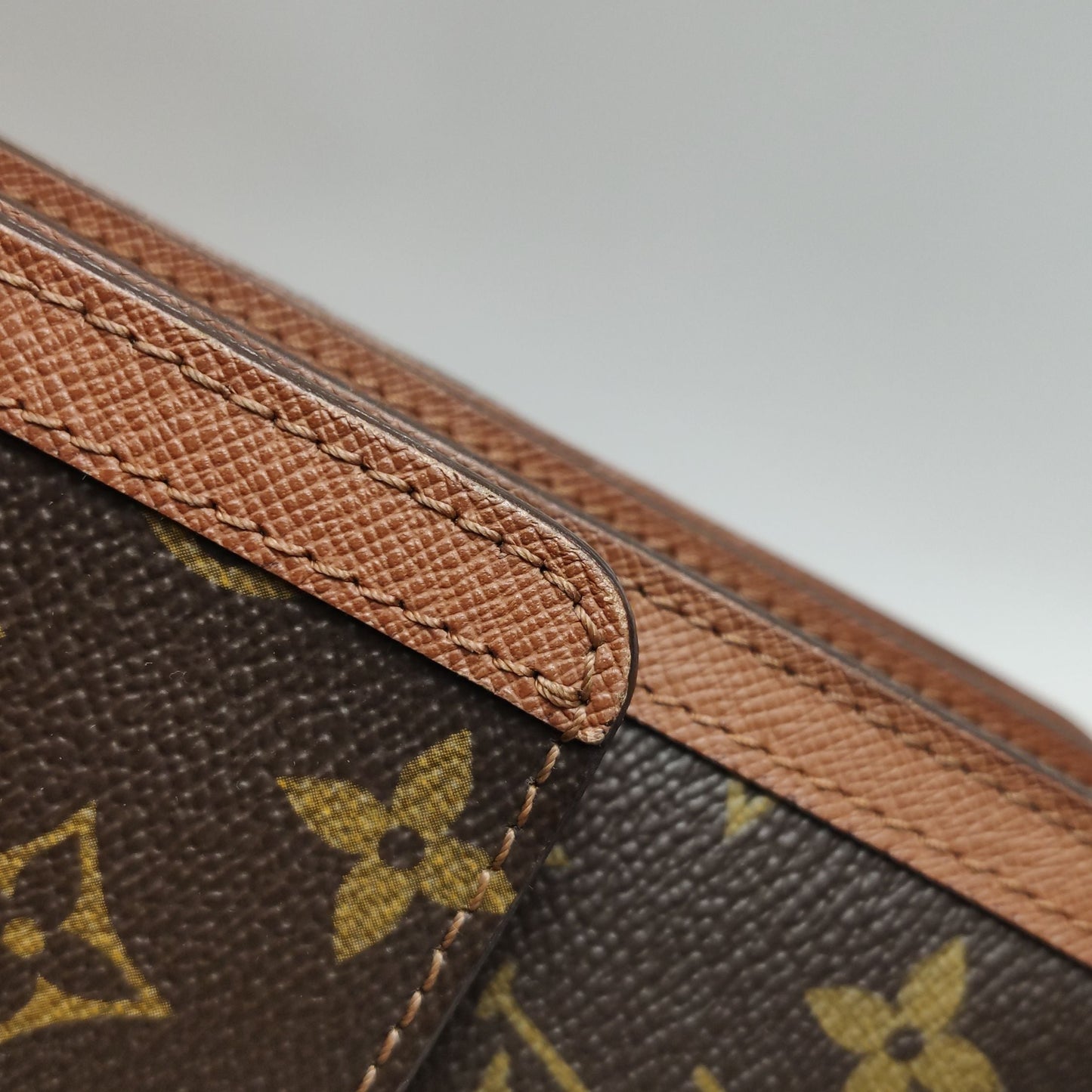 Preloved GLM-Raspail Leather Monogram Print  Messenger Shoulder Bag 250306781093082