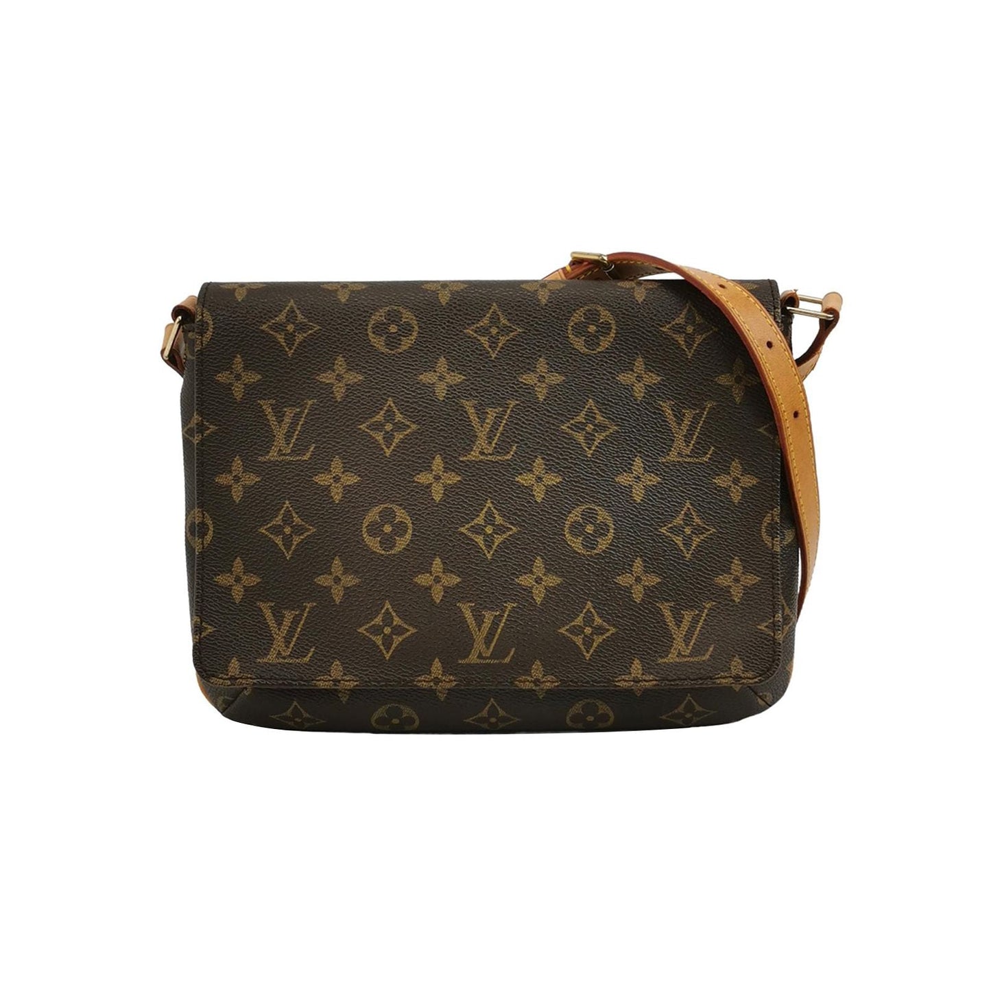 Preloved GLM-Musette Wangfei Bag Monogram Print Flap Shoulder Bag 250303781088686