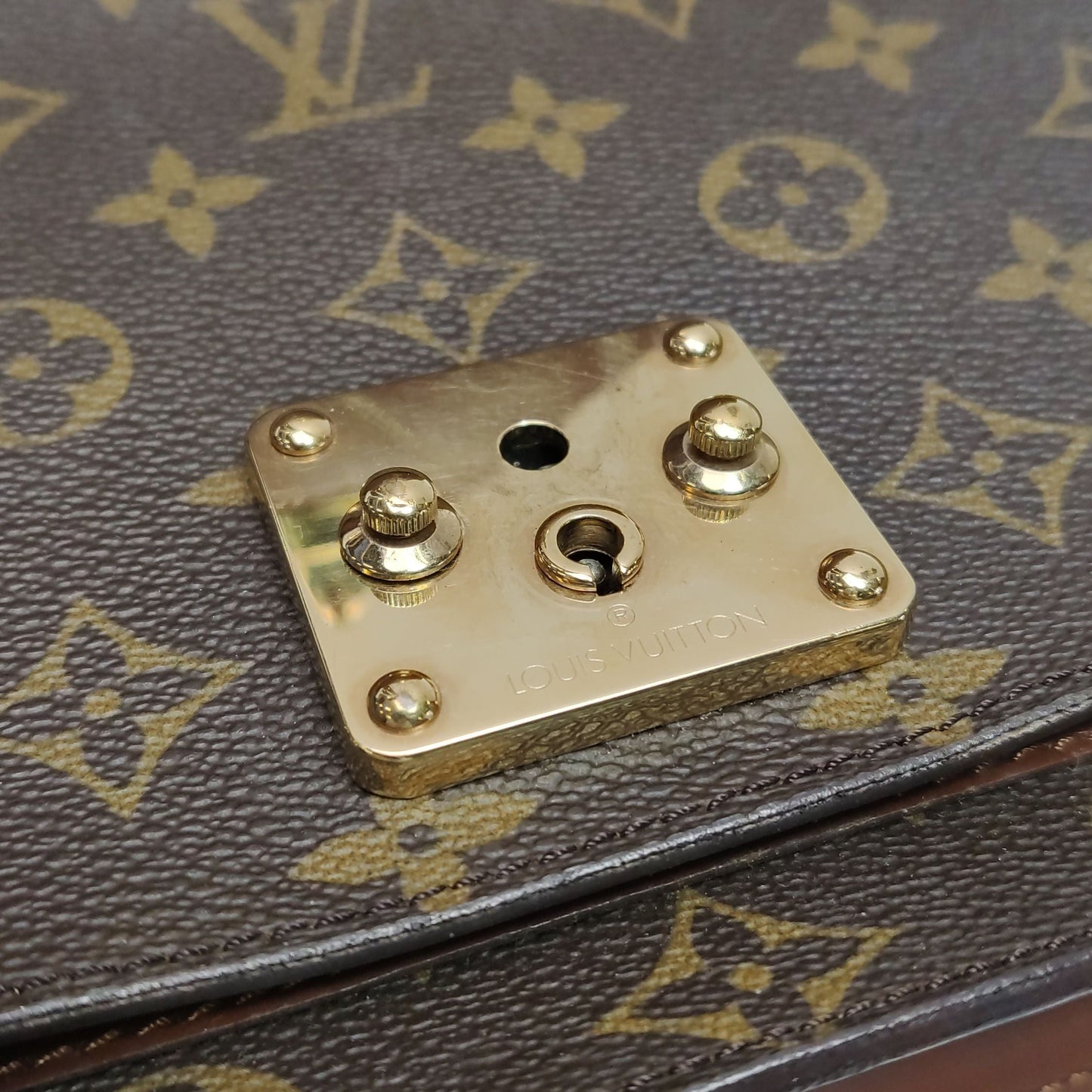 Preloved GLM-Monceau Small Monogram S-lock Lock  Crossbody Shoulder Bag 250214781062519