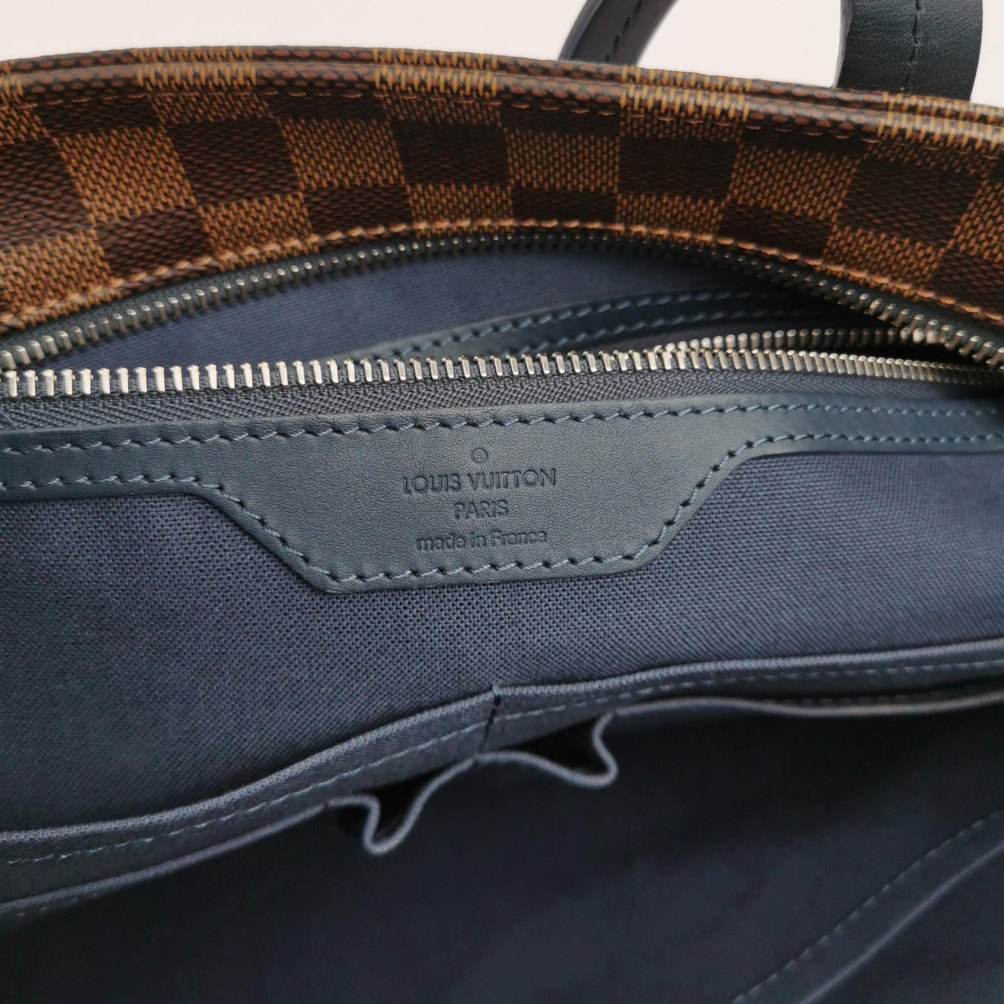 Preloved GLM-Herald Leather Checkerboard Logo Crossbody Shoulder Bag 250212781059870