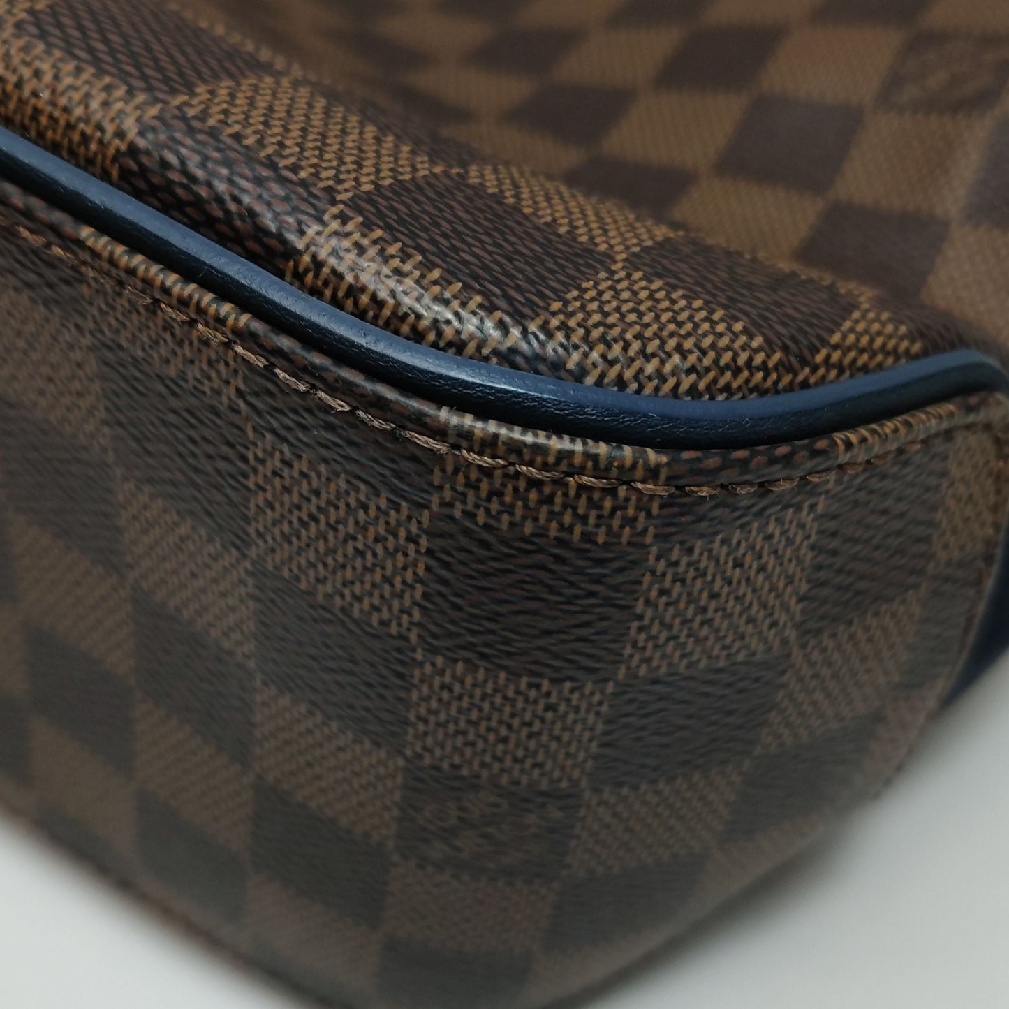 Preloved GLM-Herald Leather Checkerboard Logo Crossbody Shoulder Bag 250212781059870
