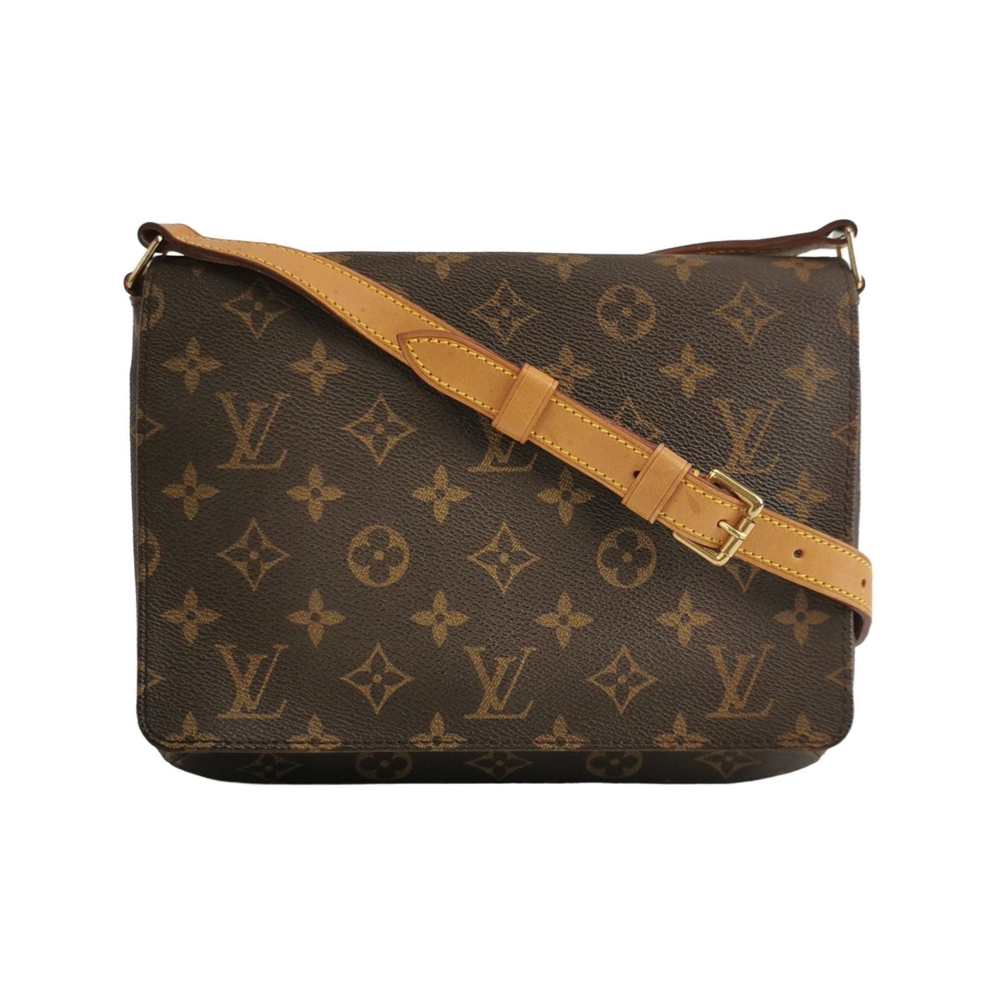 Preloved GLM-Musette Wangfei Bag Monogram Print Flap Shoulder Bag 250212781059864